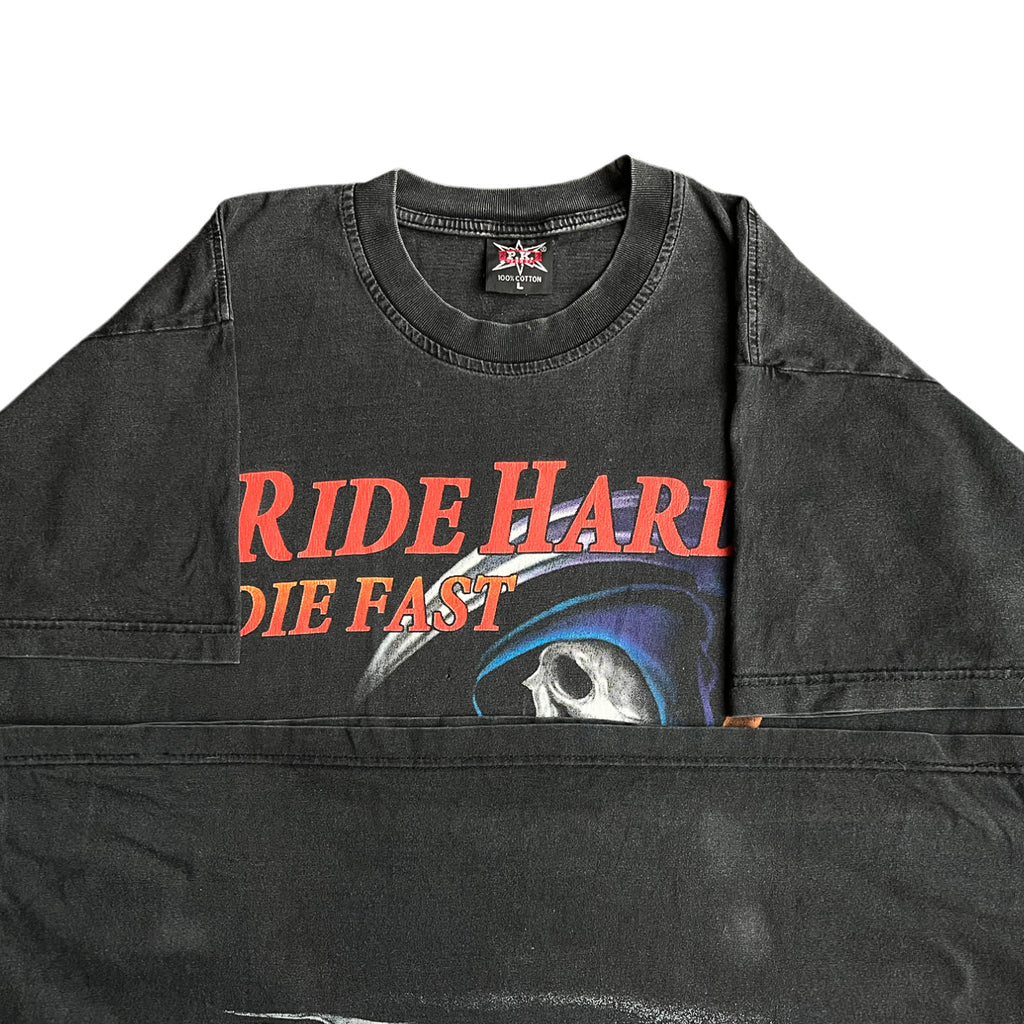 Vintage 90's Ride Hard Die Hard T-shirt (L)