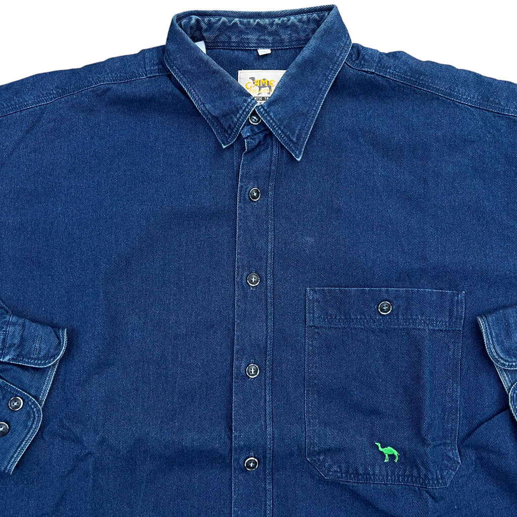 Vintage 90's Camel Denim Long Sleeve Shirt (L-XL)