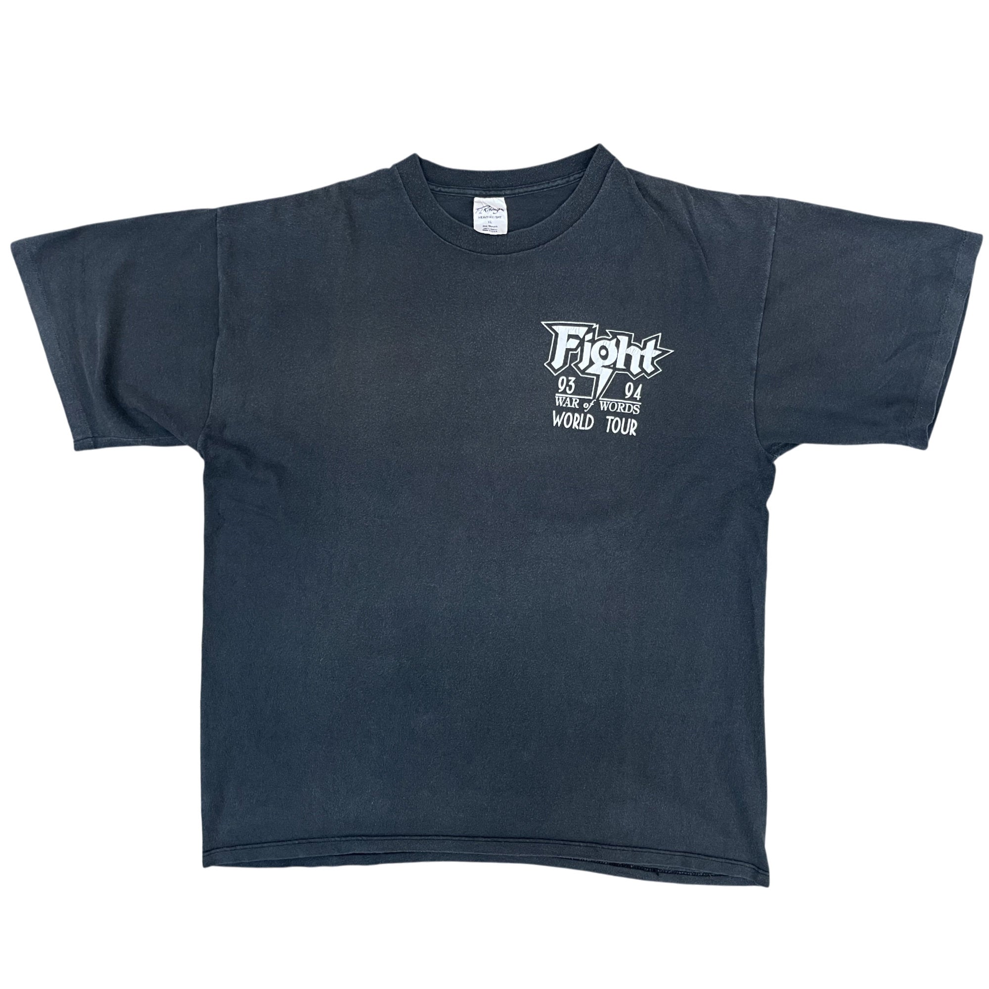 Vintage 1993 Fight WORLD TOUR Nailed To The Road T-shirt (XL)