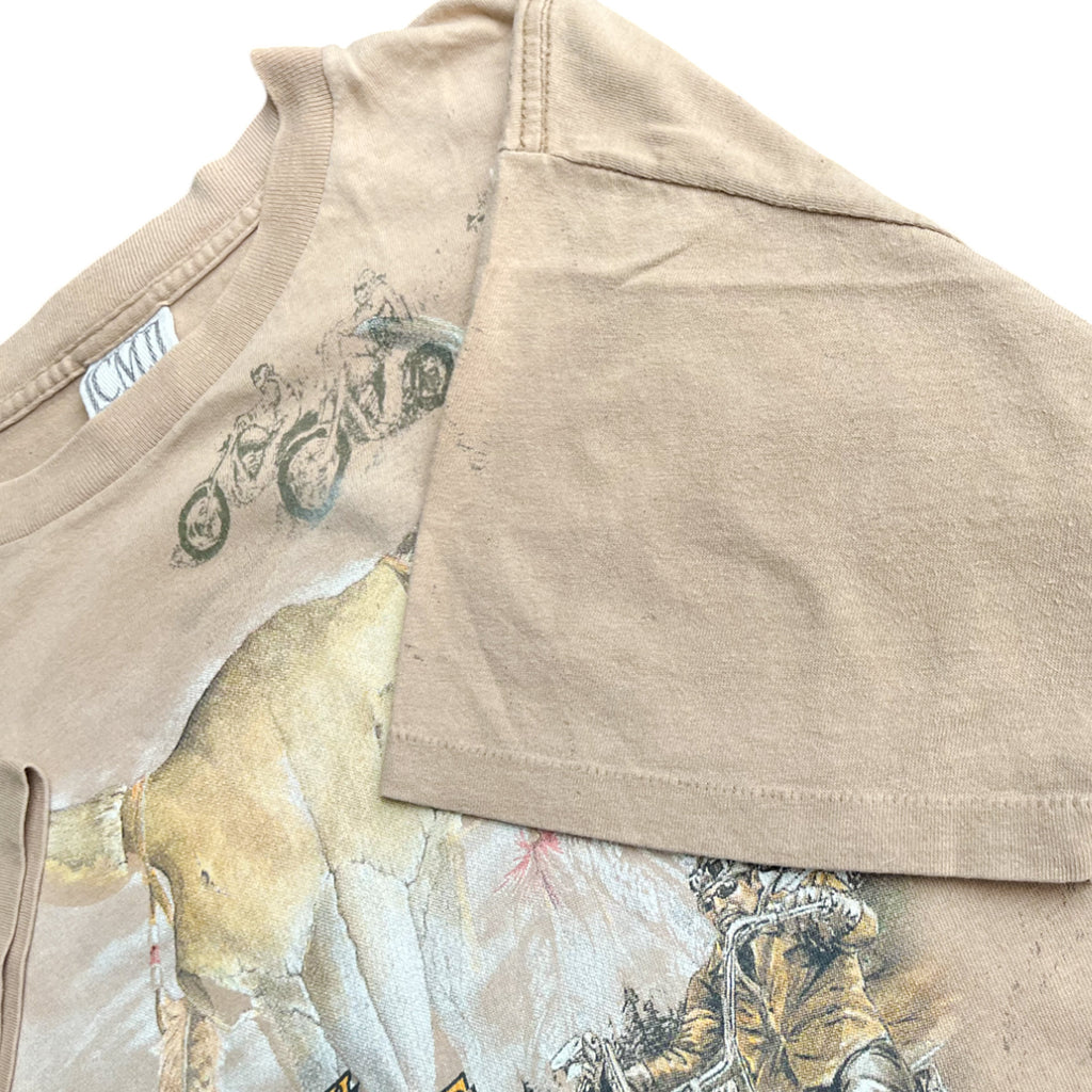 Vintage 90's Single Stitched Harley CMJ AOP T-shirt (L)