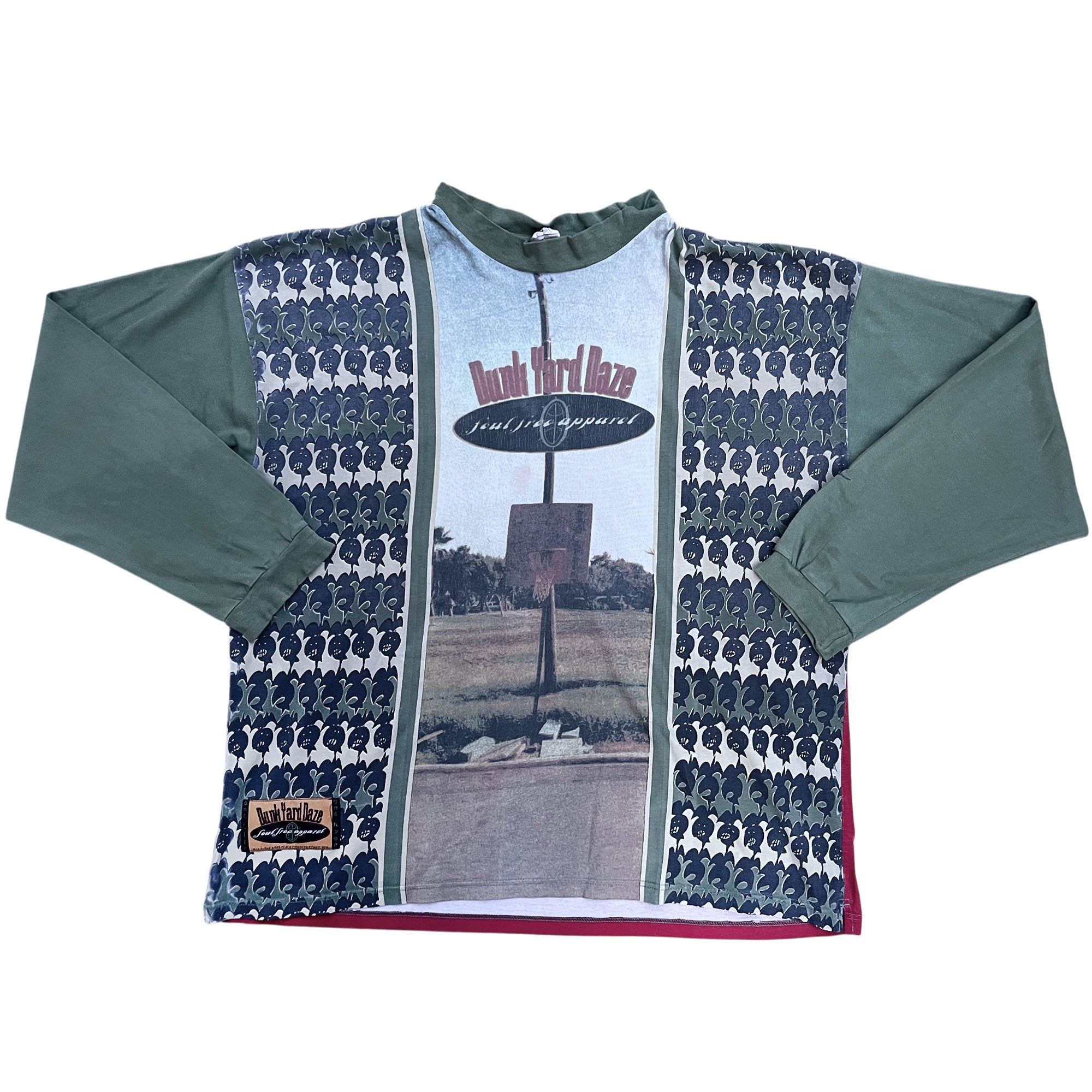 Vintage 90's Nike Dunk Yard Daze LS AOP T-shirt (XXL)