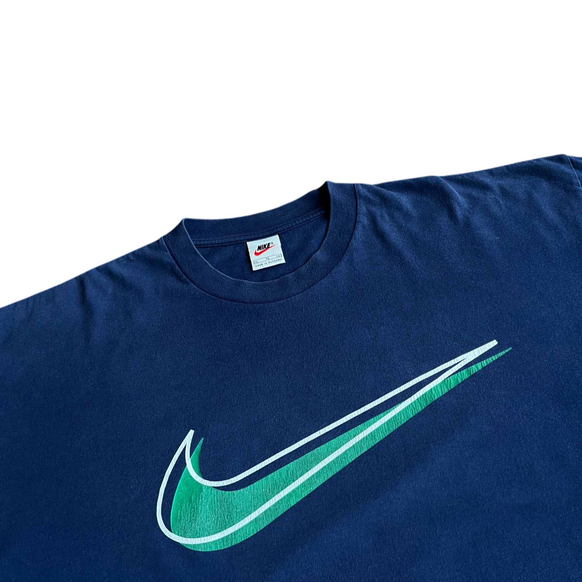 Vintage 90's Nike Central BIG Swoosh Heavy Cotton T-shirt (XL)