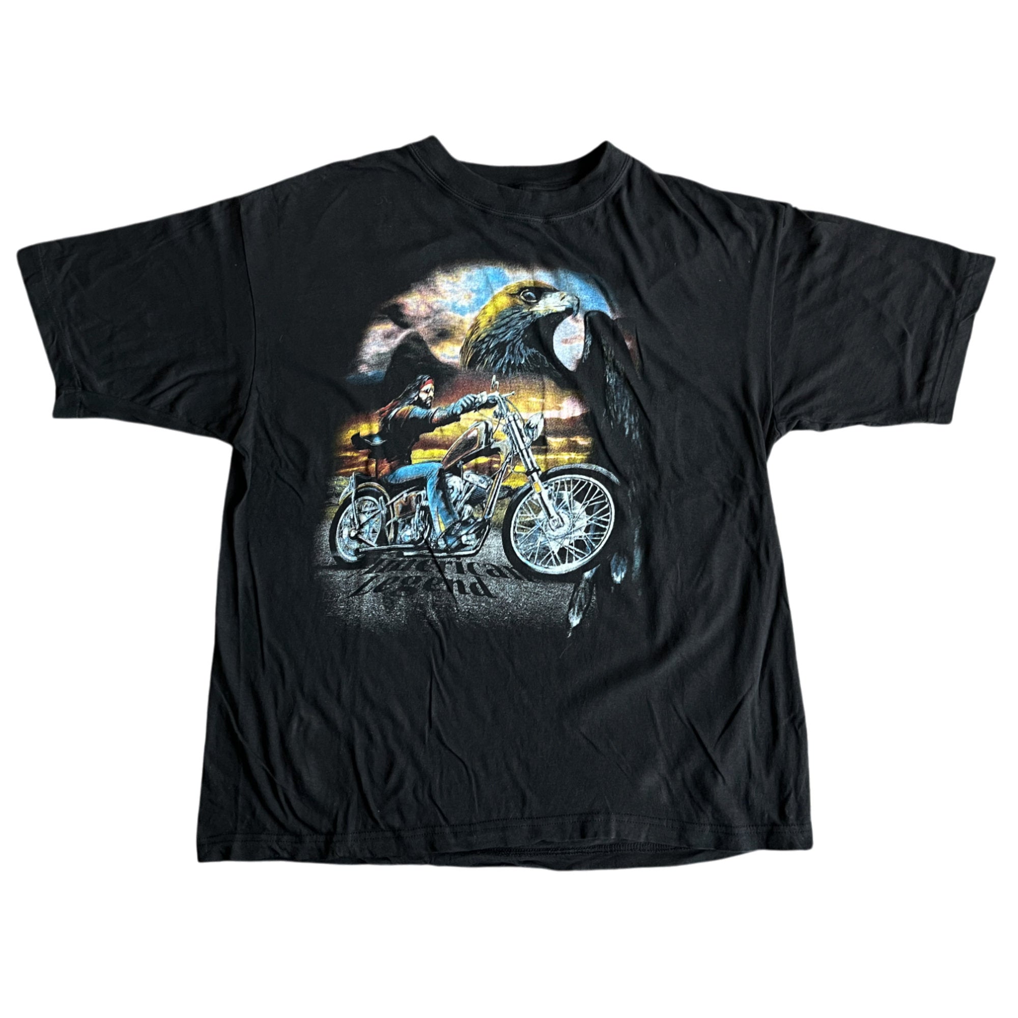Vintage Motorcycle USA Eagle Graphic T-shirt (S)