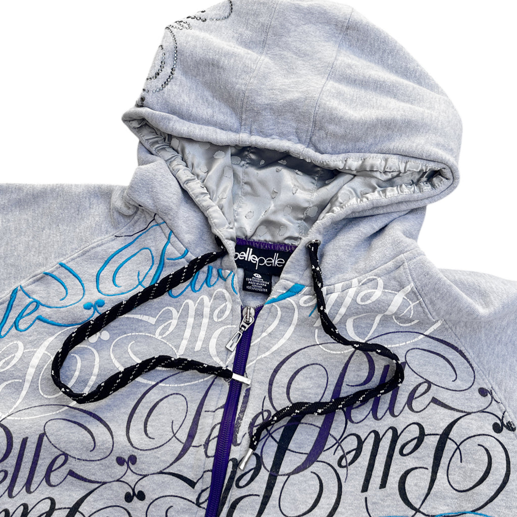 Y2K Boxy Pellepelle Hip Hop Zip Up Hoodie (XL)