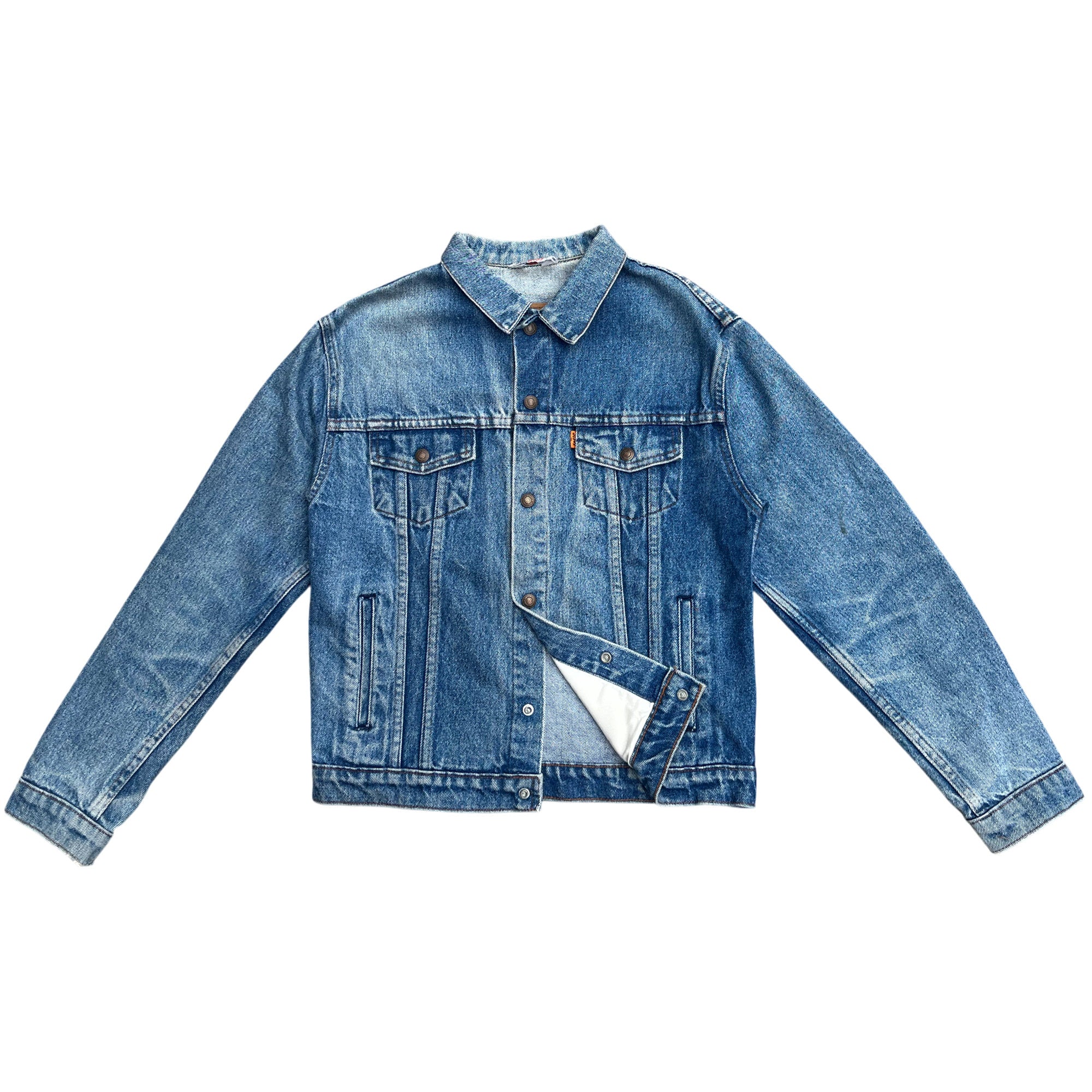 Vintage 90's Type 3 Orange Tab Rare Denim Jacket (S)