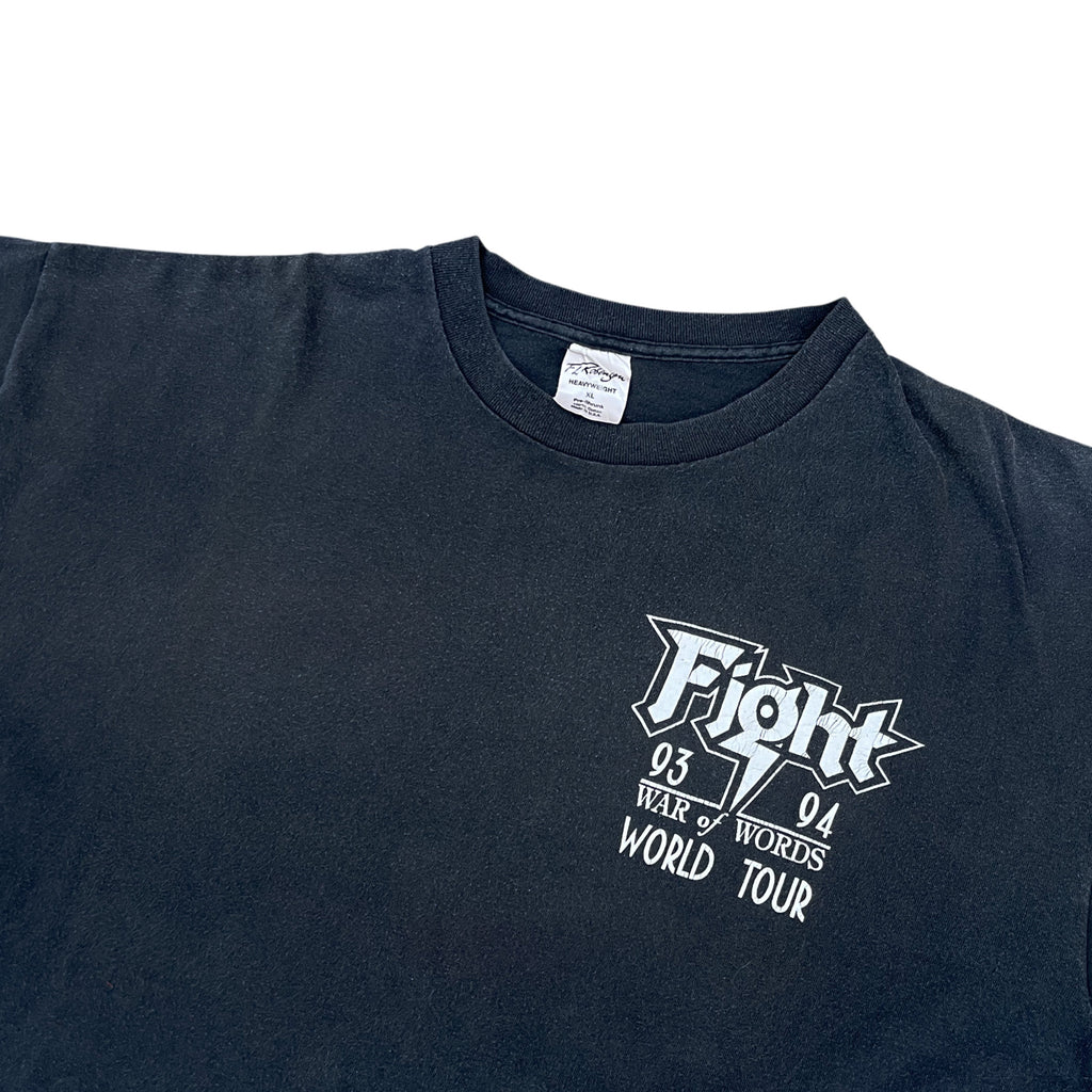 Vintage 1993 Fight WORLD TOUR Nailed To The Road T-shirt (XL)