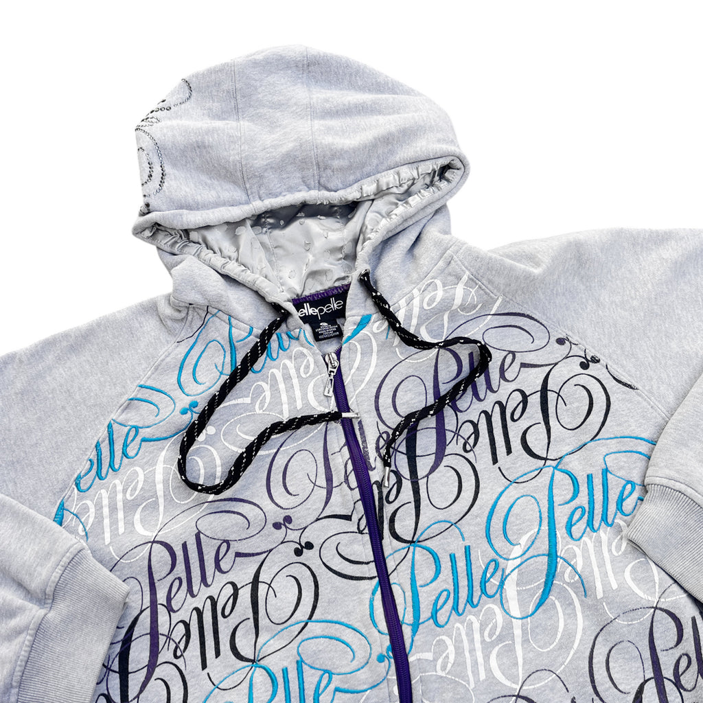 Y2K Boxy Pellepelle Hip Hop Zip Up Hoodie (XL)