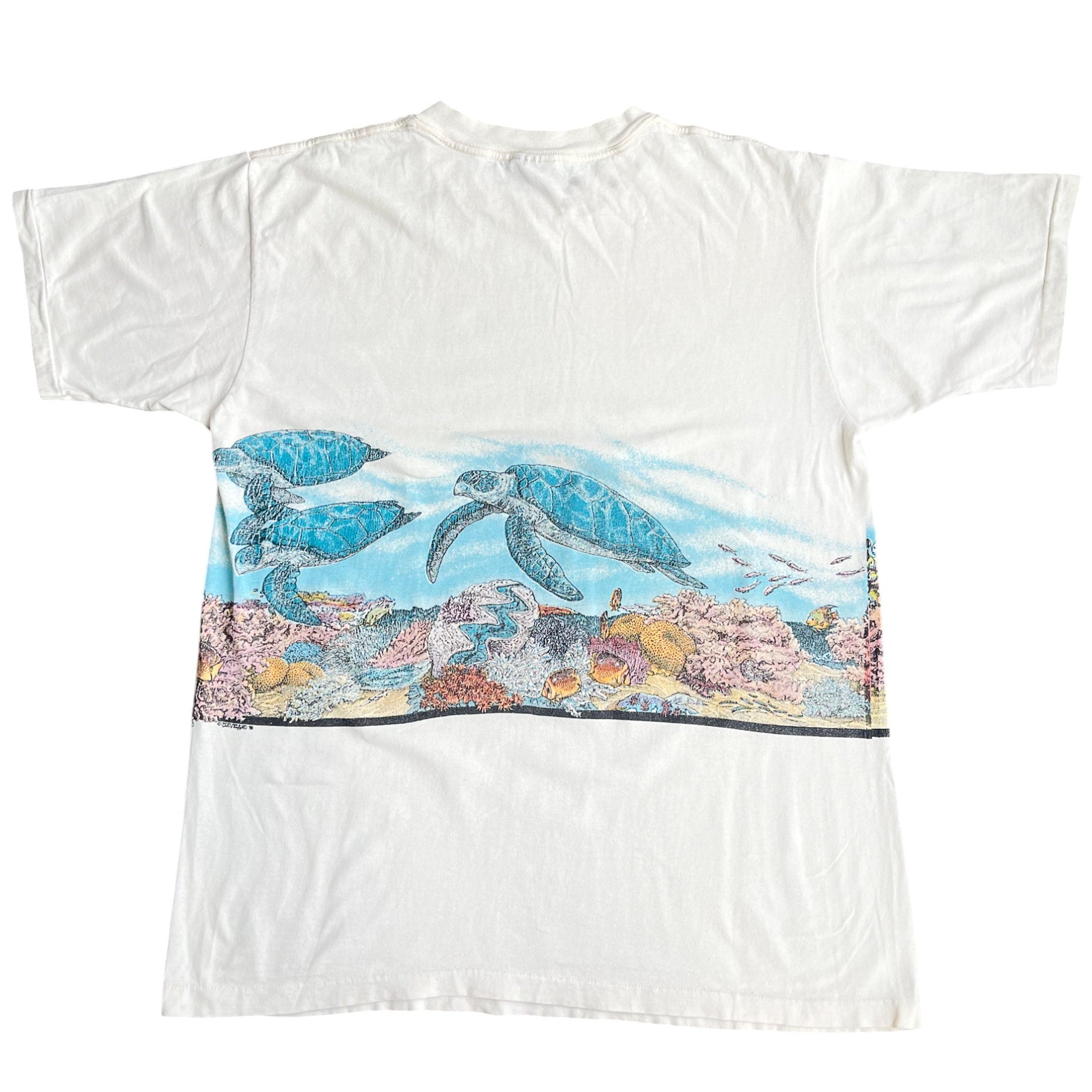 Vintage 80's Single Stitched Key West Turtles T-shirt (XL)