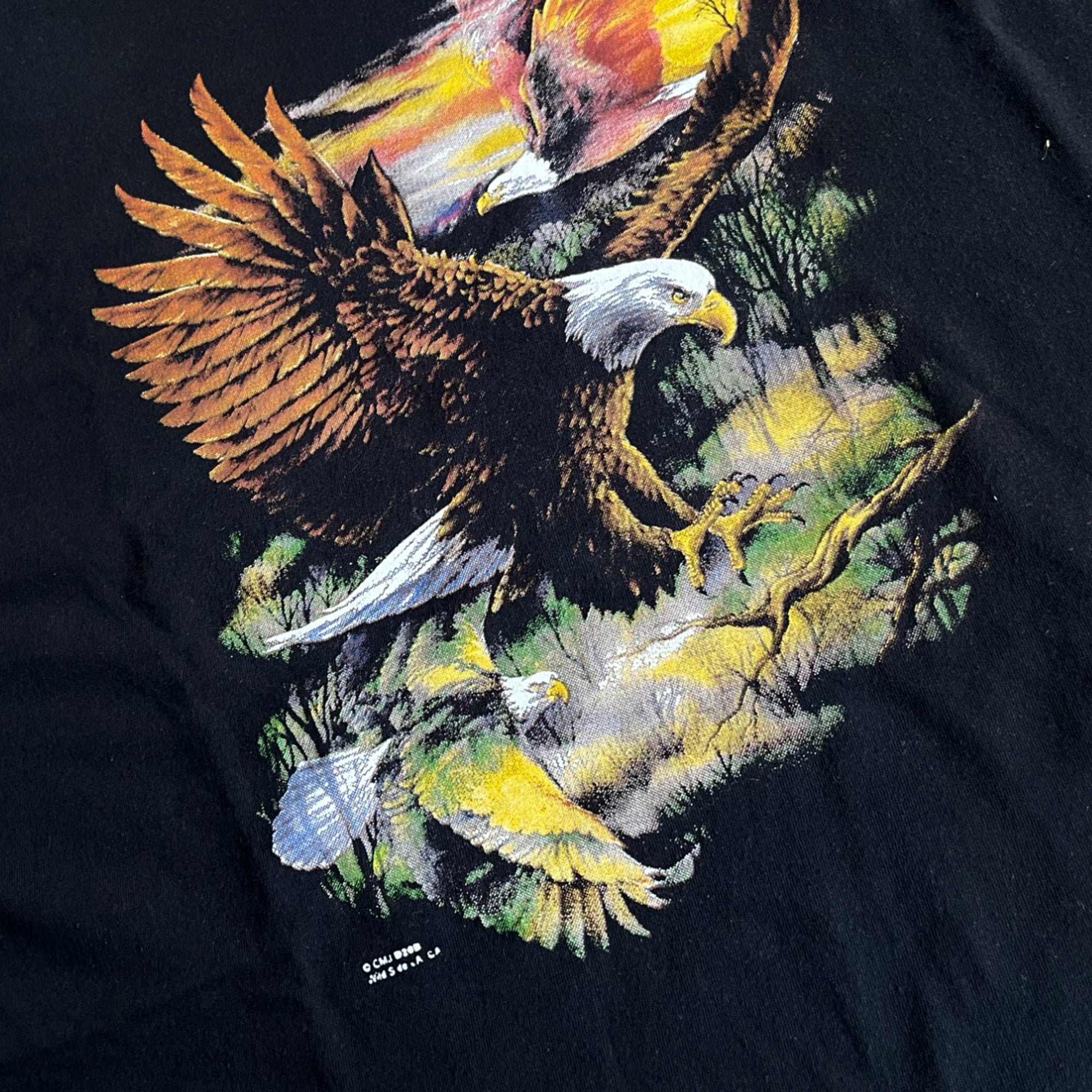 Vintage 90's Single Stitched American Eagle Graphic T-shirt (XL)