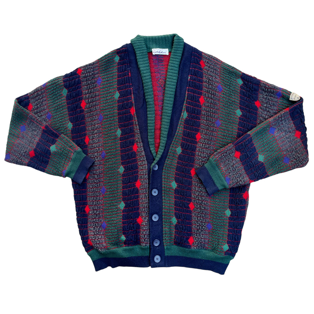 Vintage 90's Coogi Style Carlo Golucci Cardigan (XL)