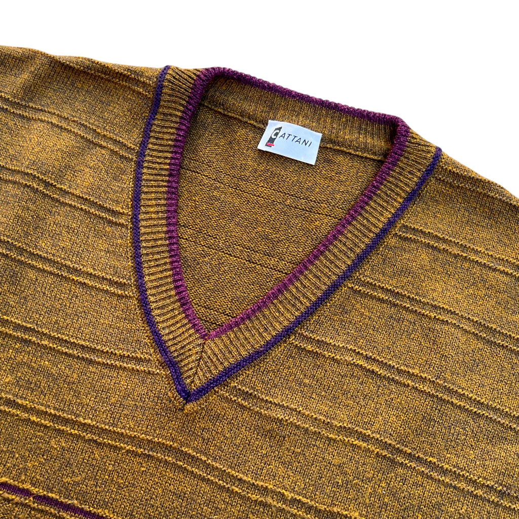 Vintage 90's V Neck Hippie Sweater (L-XL)