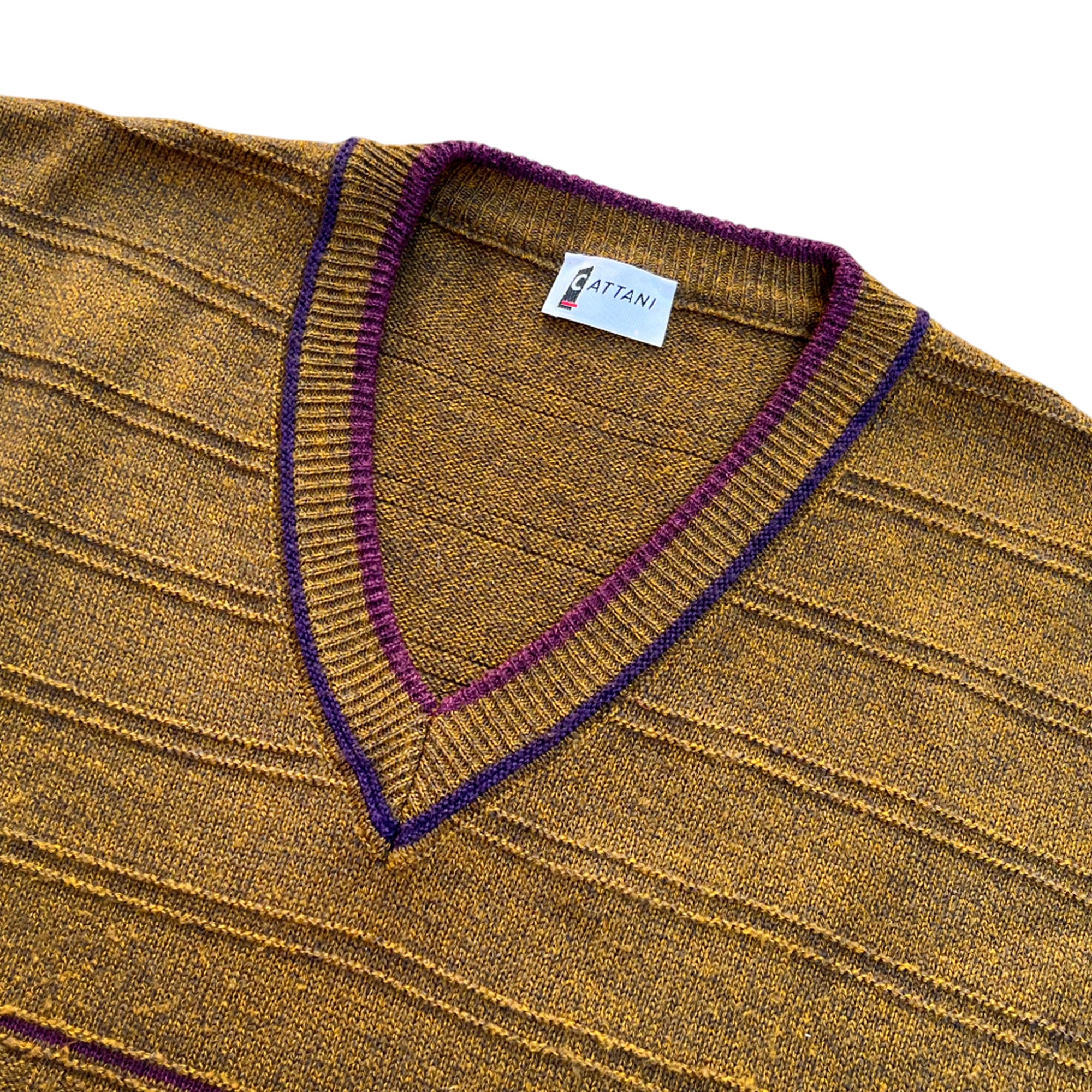 Vintage 90's V Neck Hippie Sweater (L-XL)