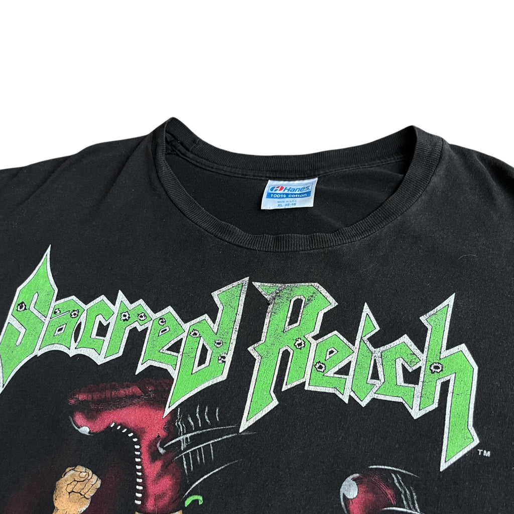 Vintage 1990 Sacred Reich World Tour Thrash Metal T-shirt (XL)