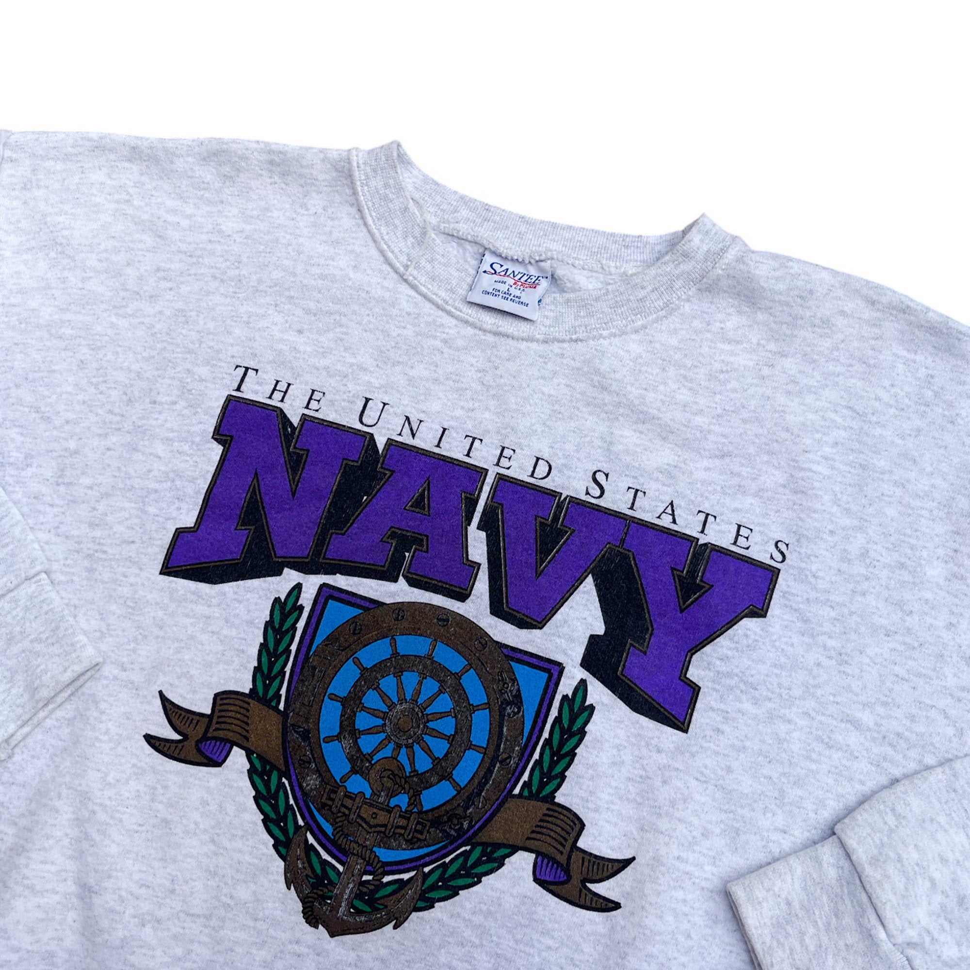 Vintage 90's Santee USA Navy Sweatshirt (L)