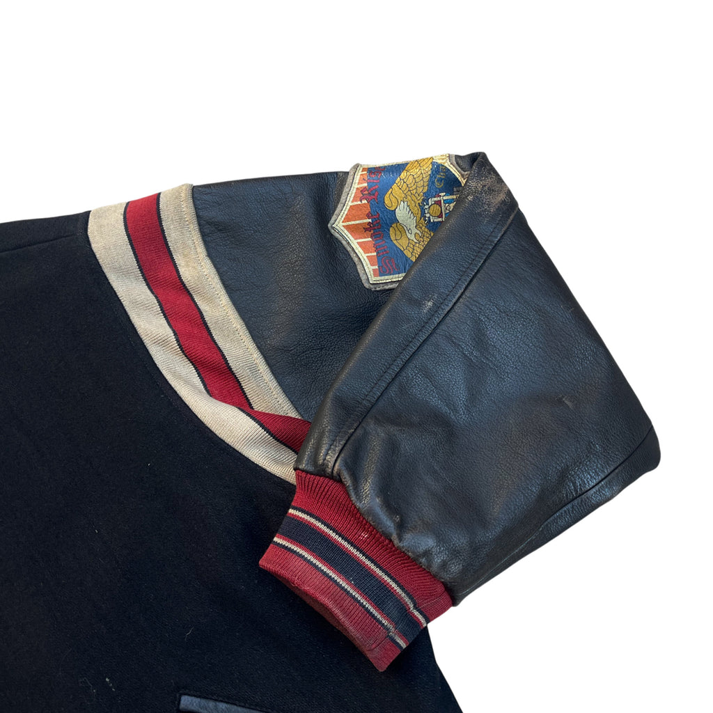 Vintage 90's Avirex Leather Varsity Alaska USA Jacket (L)