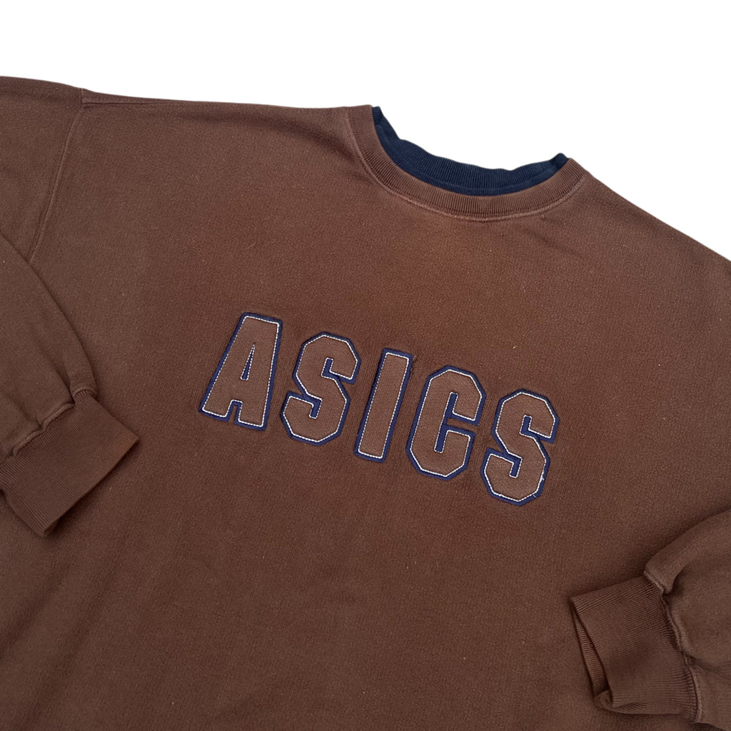 Vintage 90's Asics Embroidery Fleece x Sweatshirt (L)