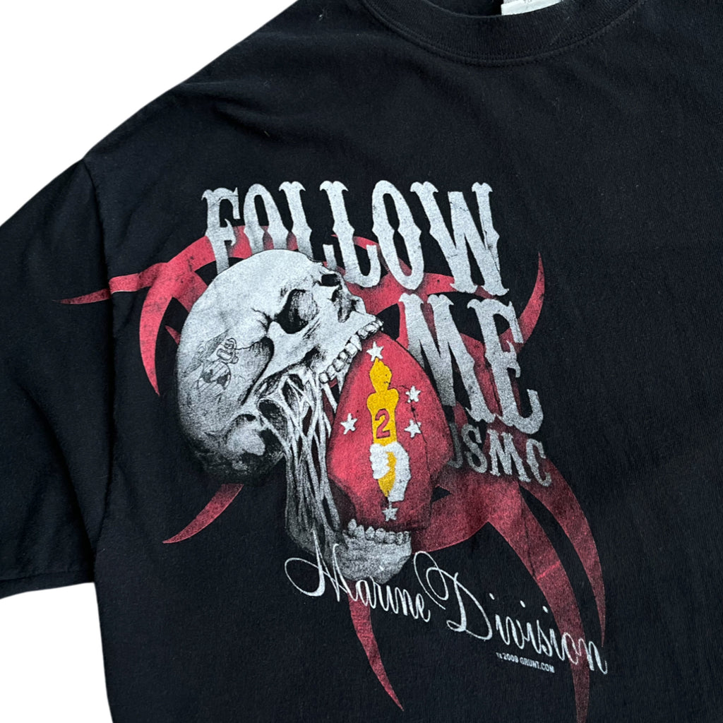 Y2K Skull Follow Me Graphic T-shirt (L)