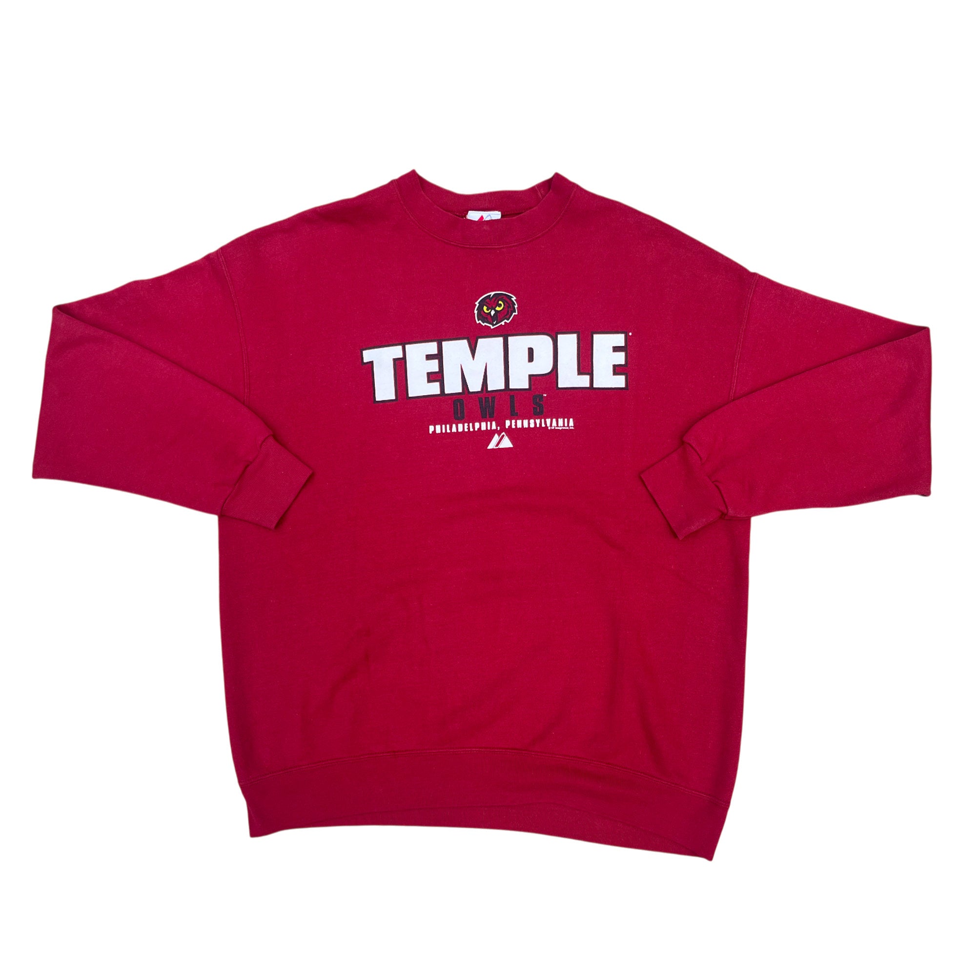 Vintage 90's Temple Owls Majestic Sport Sweatshirt (XL)