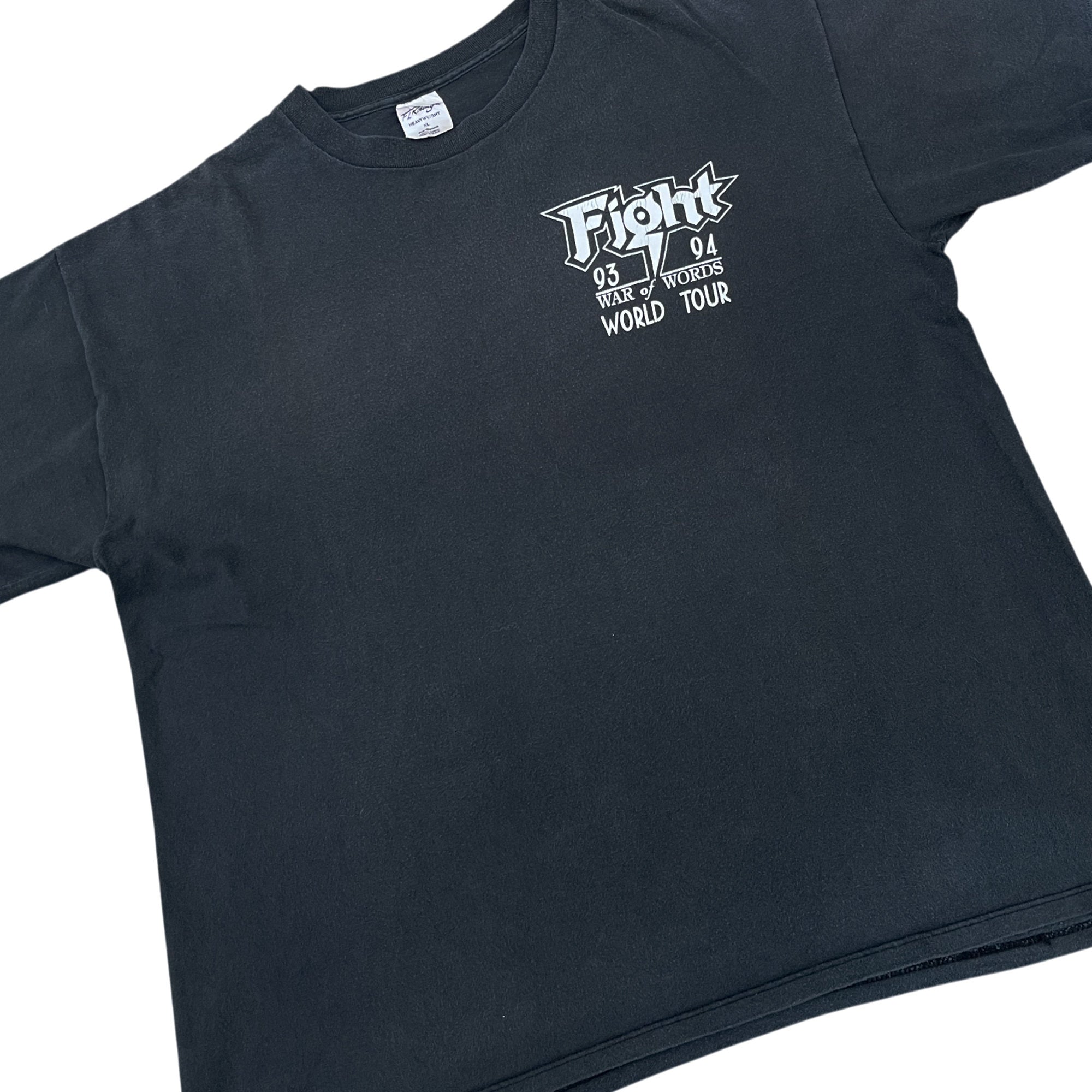 Vintage 1993 Fight WORLD TOUR Nailed To The Road T-shirt (XL)