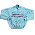 Vintage 90's Starter Yankees Baby Blue Baseball Bomber Jacket (L)