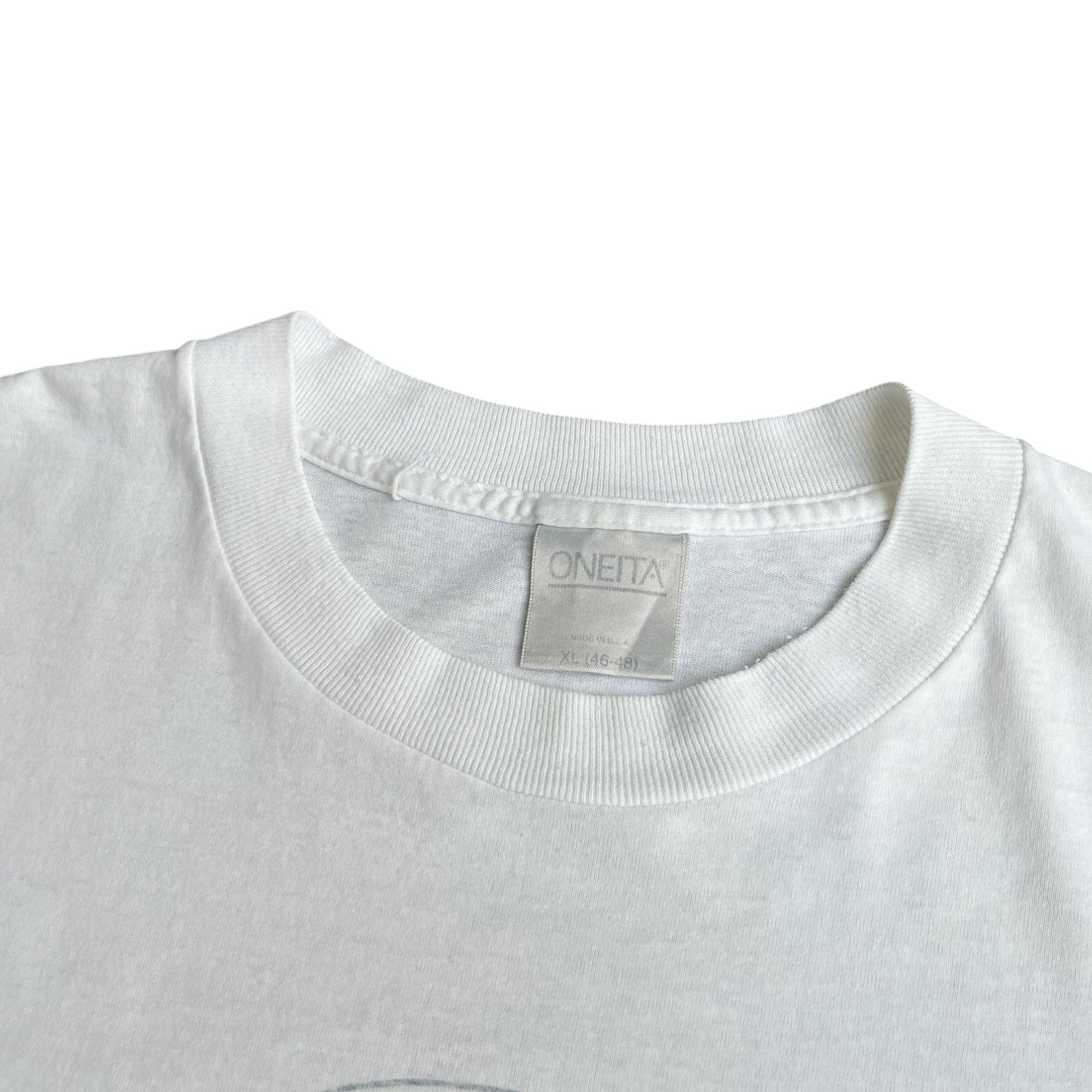 Vintage 1992 Oneita Ernst Mach Planet Graphic T-Shirt (XL)