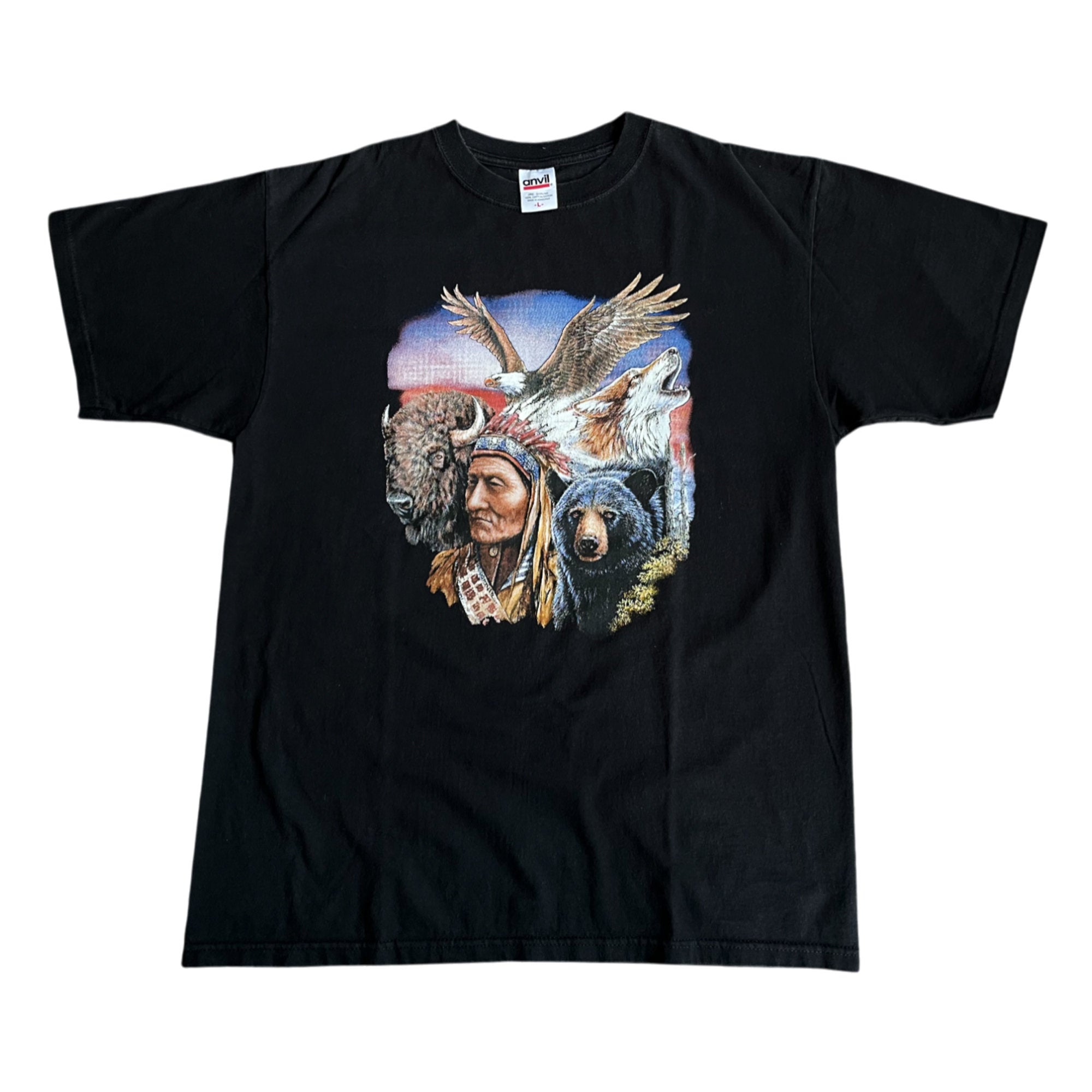 Vintage Anvil Rock Eagle Graphic T-shirt (L)