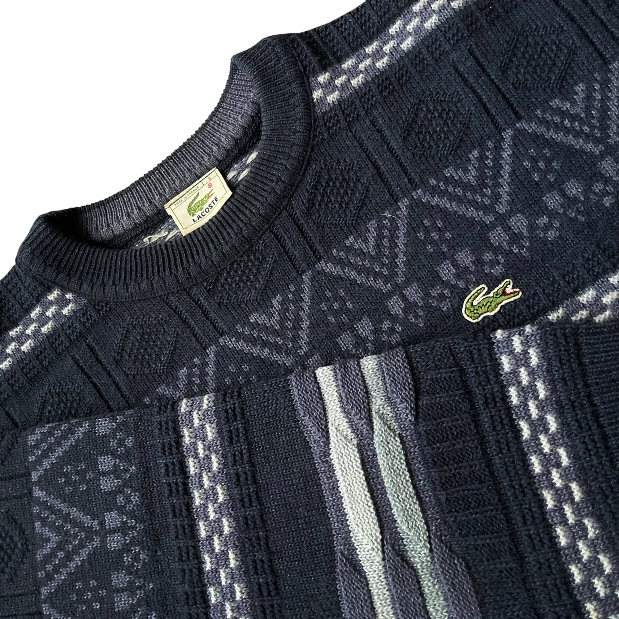 Vintage 90's Lacoste France Knitted Boxy Sweater (L)