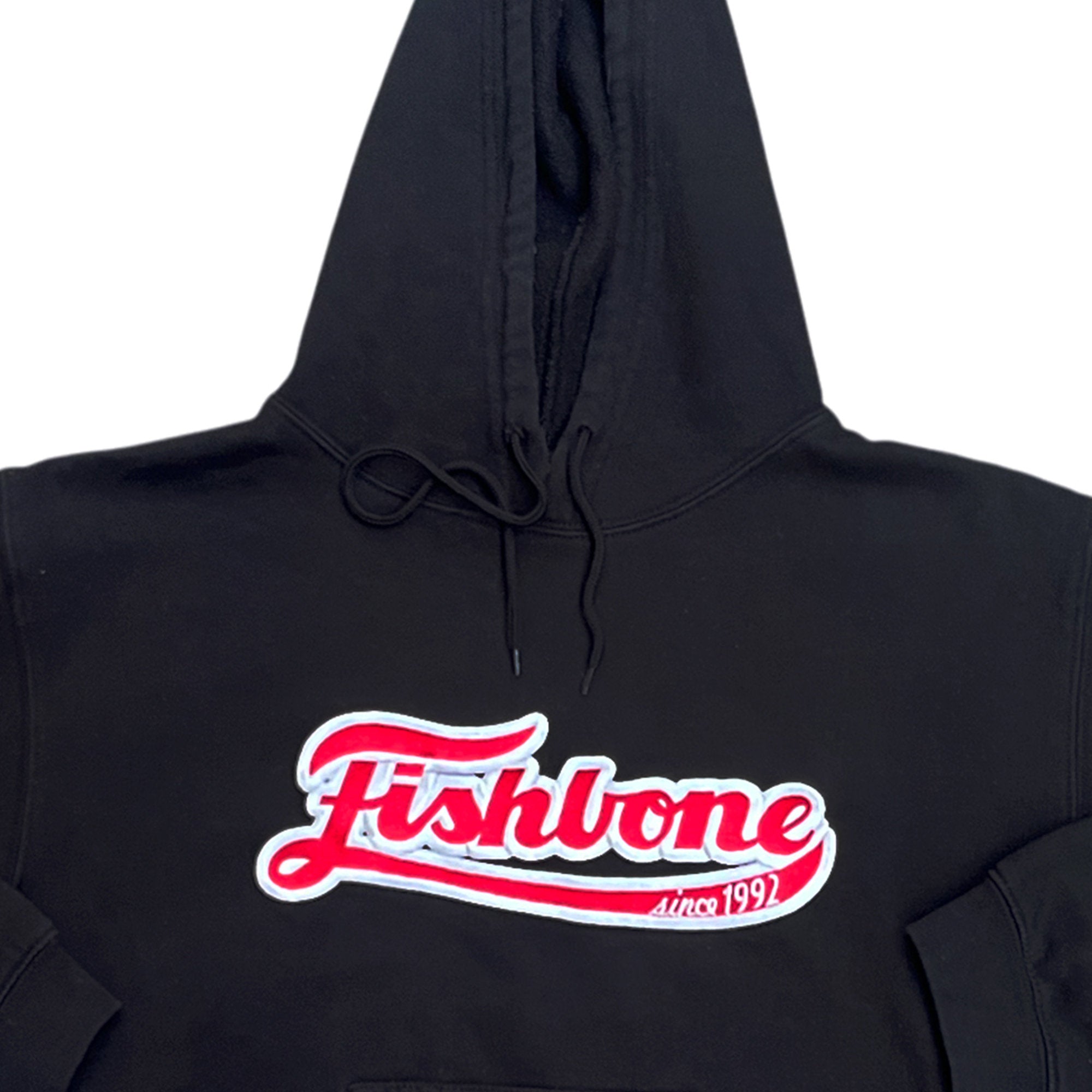 Vintage 90's Boxy Fishbone Embroidery Hoodie (M)