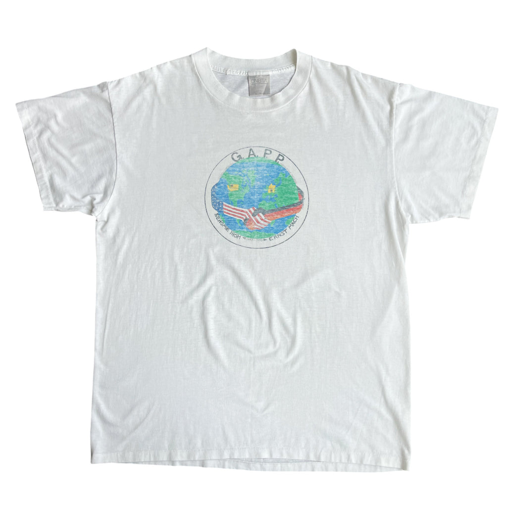 Vintage 1992 Oneita Ernst Mach Planet Graphic T-Shirt (XL)