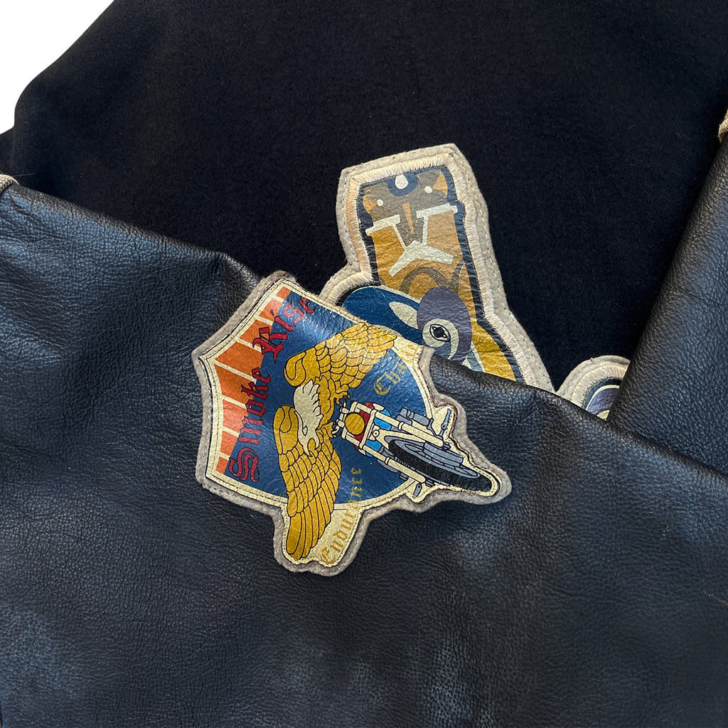 Vintage 90's Avirex Leather Varsity Alaska USA Jacket (L)