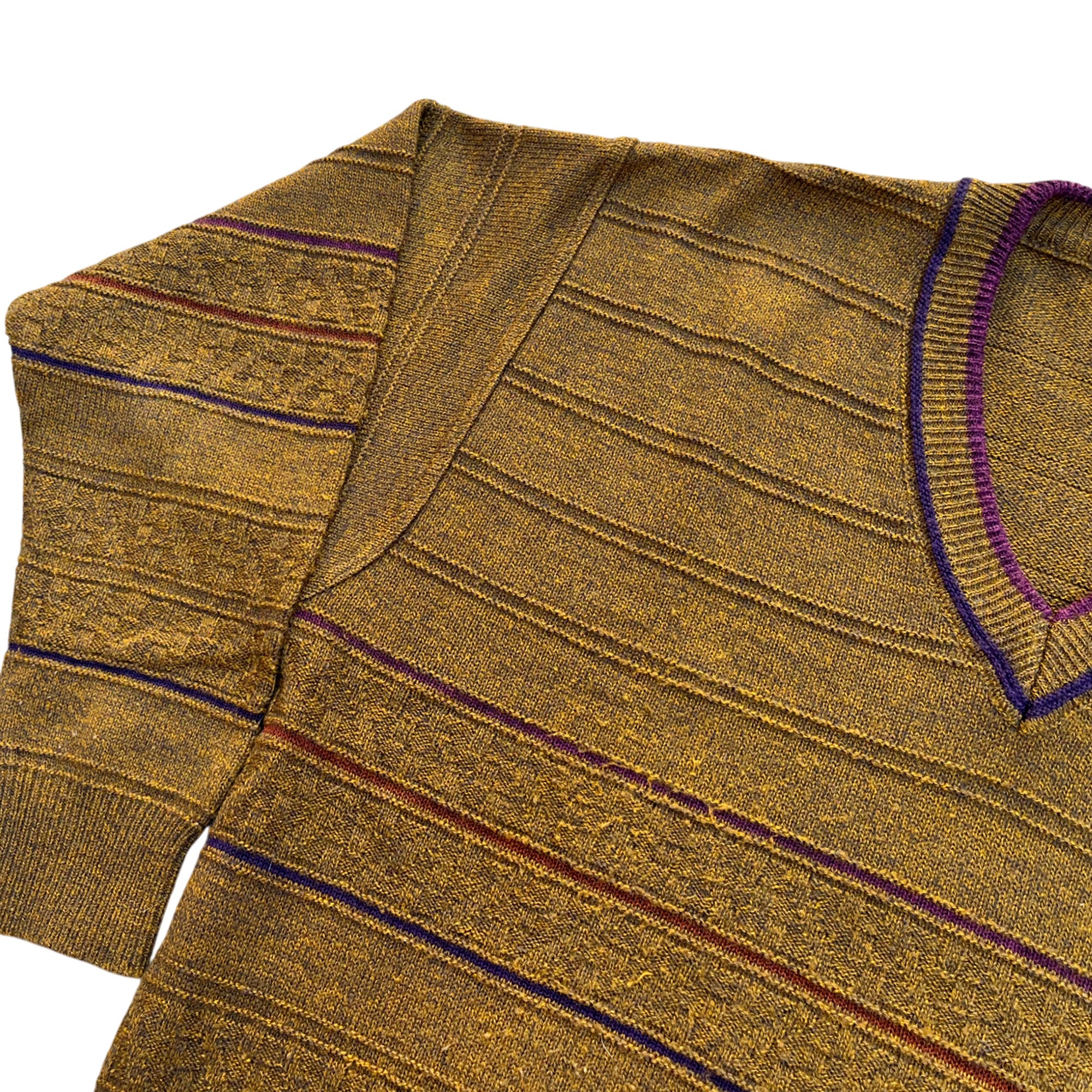 Vintage 90's V Neck Hippie Sweater (L-XL)