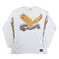 Vintage 1992 Harley Davidson Flame Eagle Long Sleeve T-shirt (L)