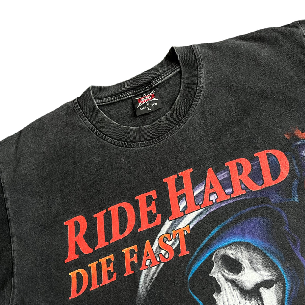 Vintage 90's Ride Hard Die Hard T-shirt (L)