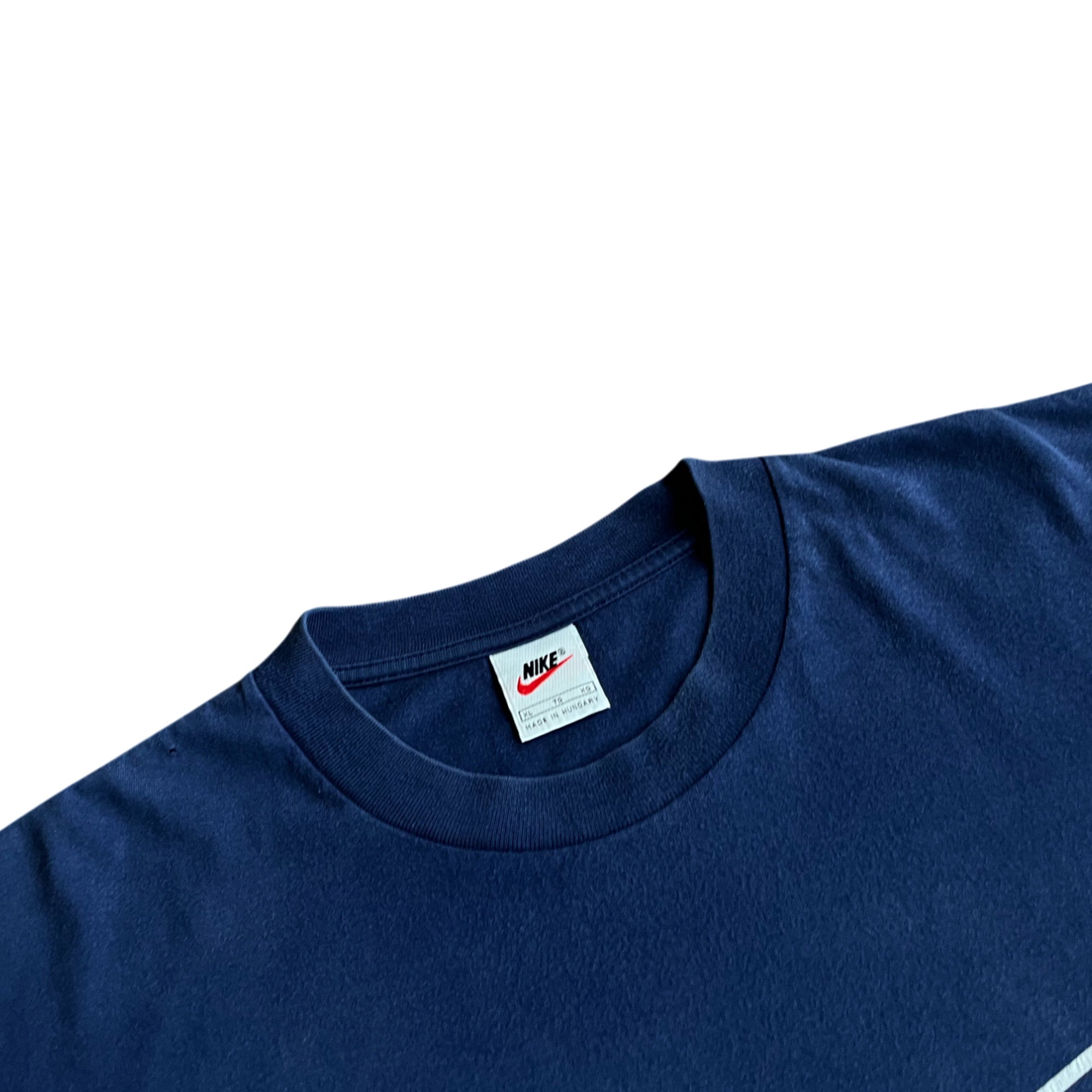 Vintage 90's Nike Central BIG Swoosh Heavy Cotton T-shirt (XL)