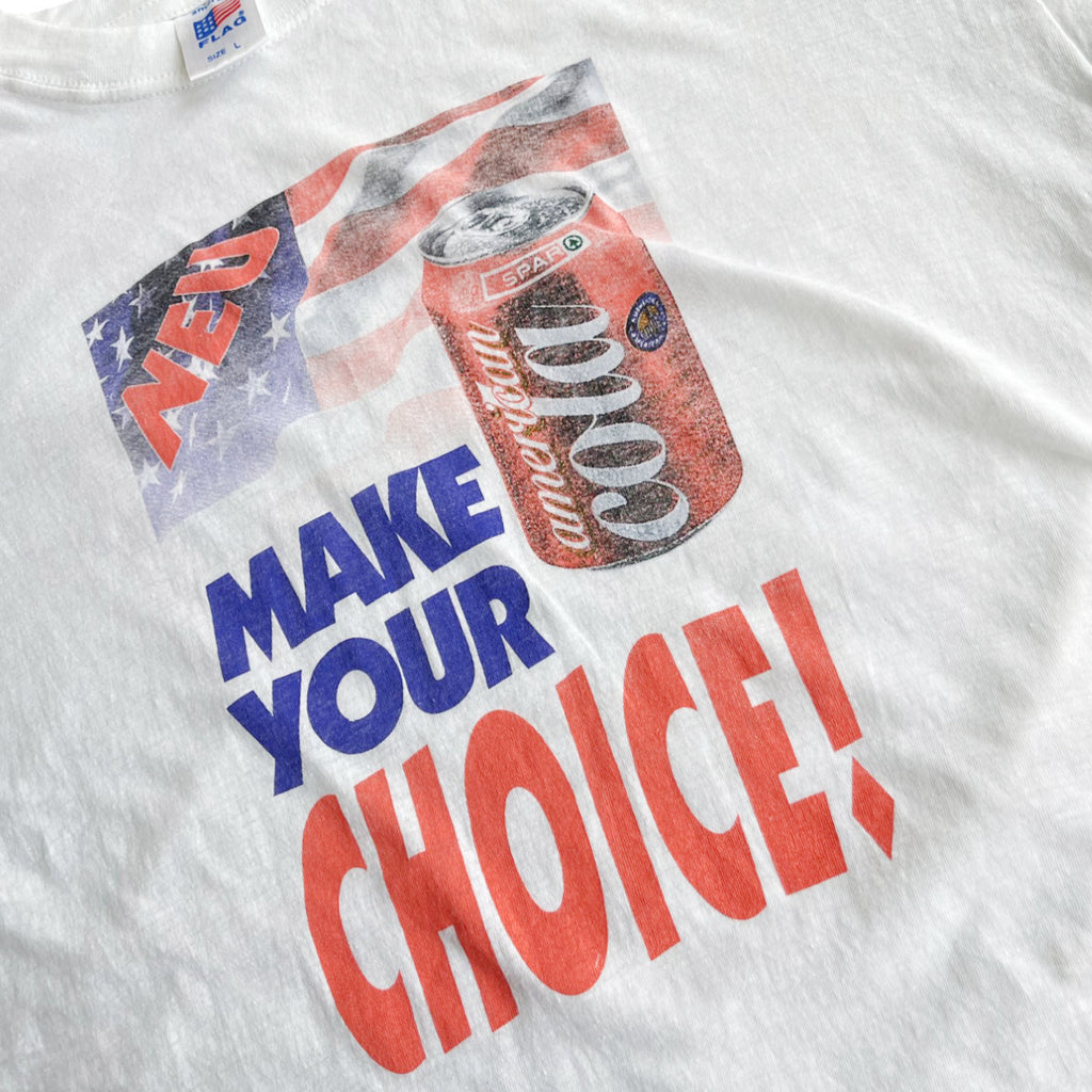 Vintage 90's American Soda "Cola" Make Your Choice Graphic T-shirt (M)