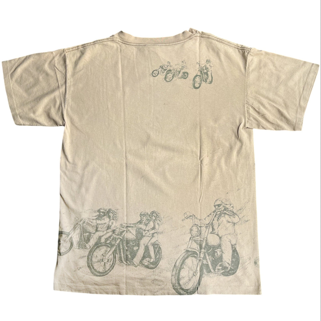 Vintage 90's Single Stitched Harley CMJ AOP T-shirt (L)