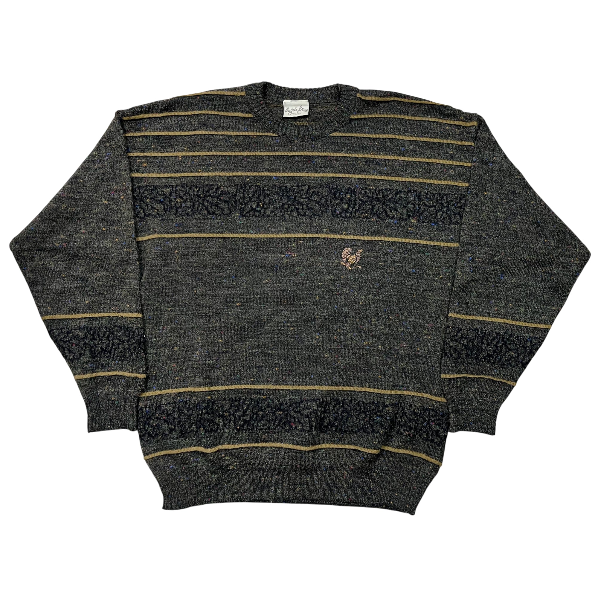 Vintage 90's Wool Embroidery Sweater (L)