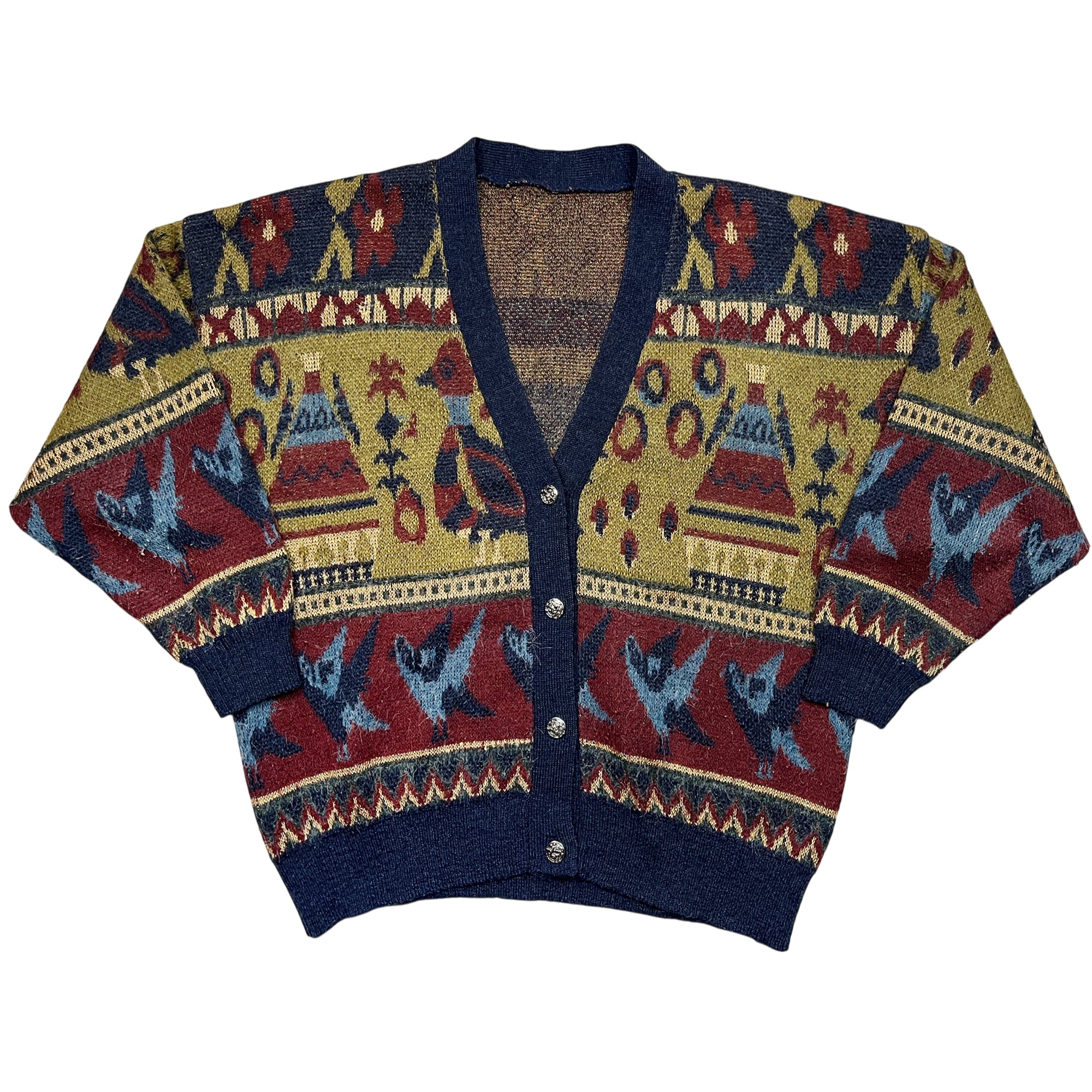 Vintage 90's Hunting Wool Birds Cardigan (M)
