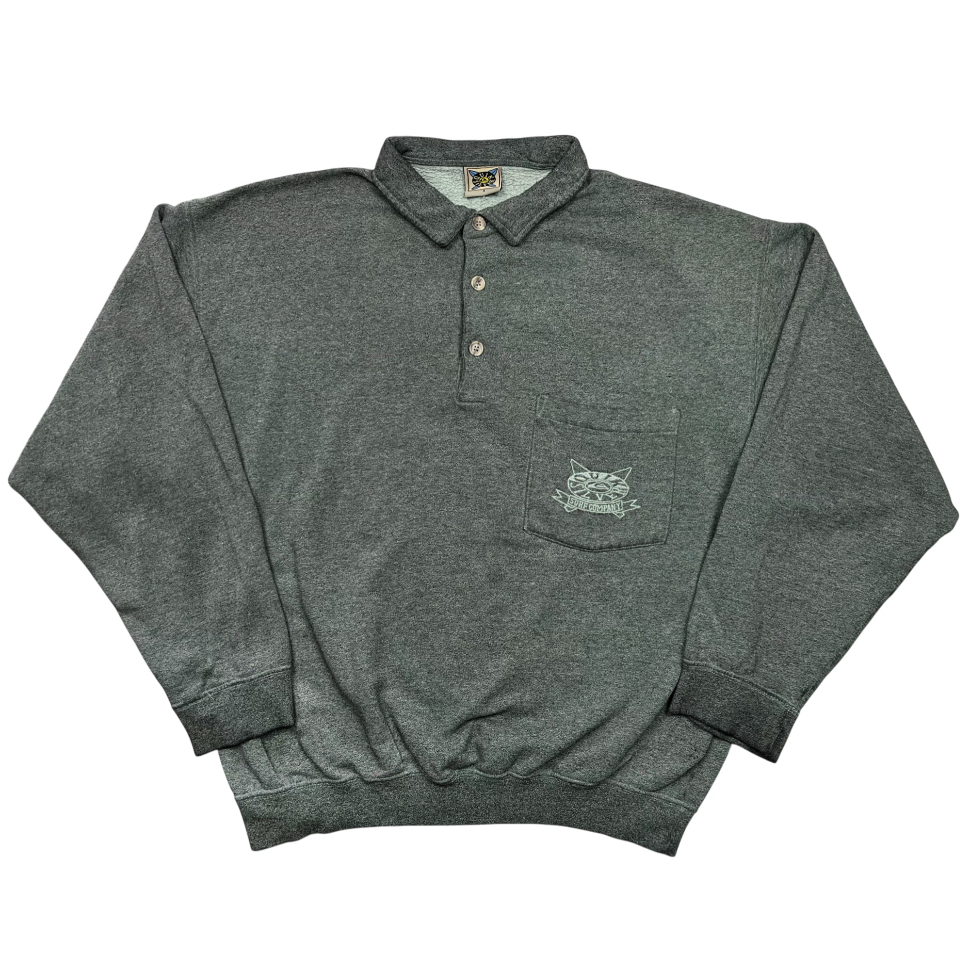 Vintage 90's Boxy Quicksilver Surfing Pocket Sweatshirt (M)
