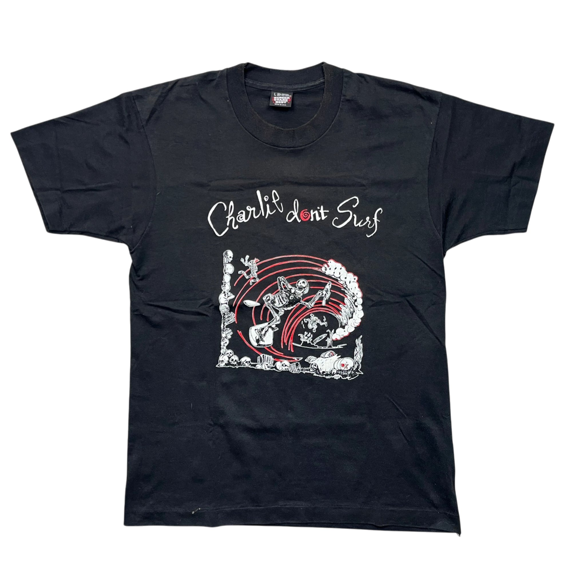 Vintage 90's Charlie Don't Surf Minneapolis Punk Band T-shirt (L)