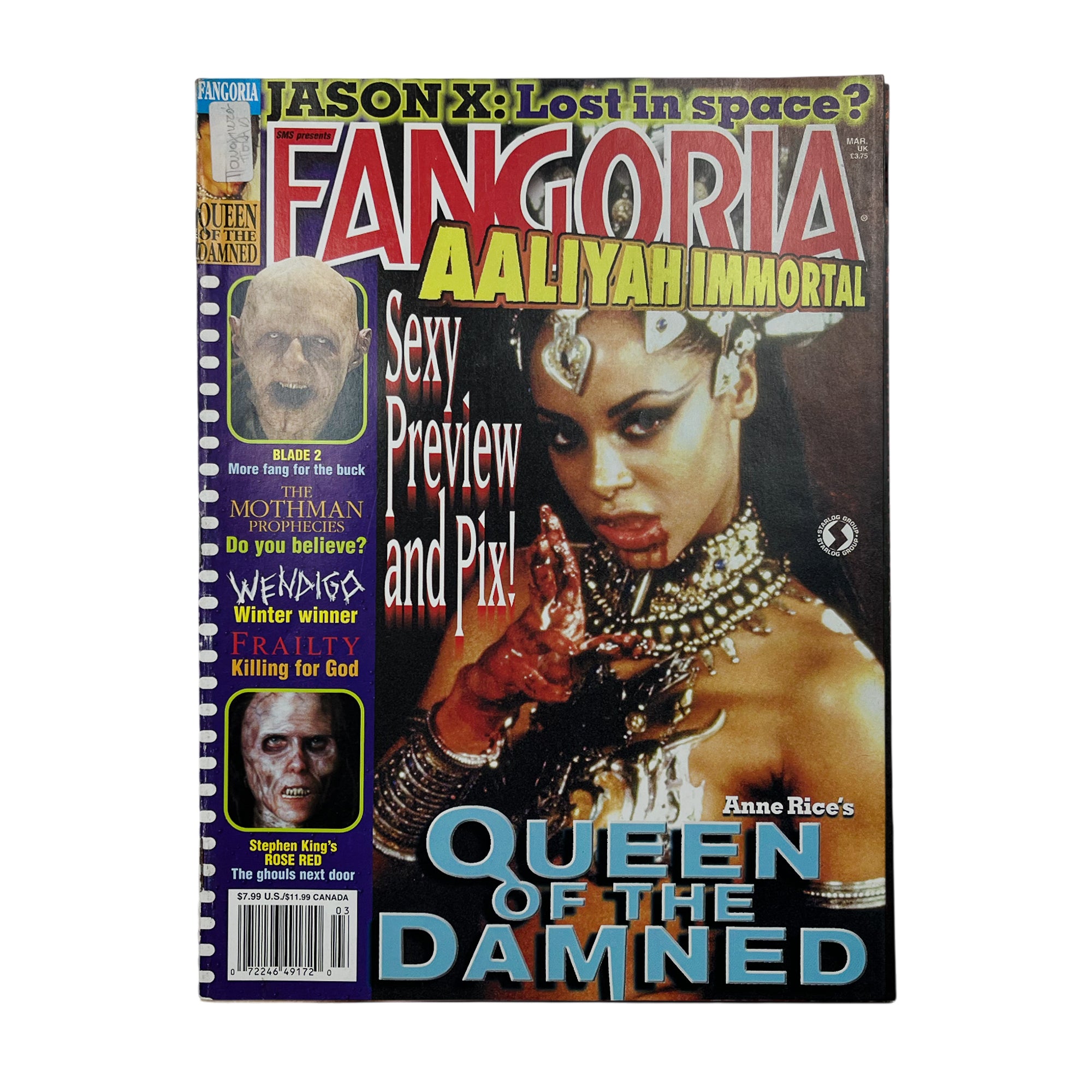Fangoria #210 Aaliyah Queen Of The Damned Rare Cover Horror Magazine