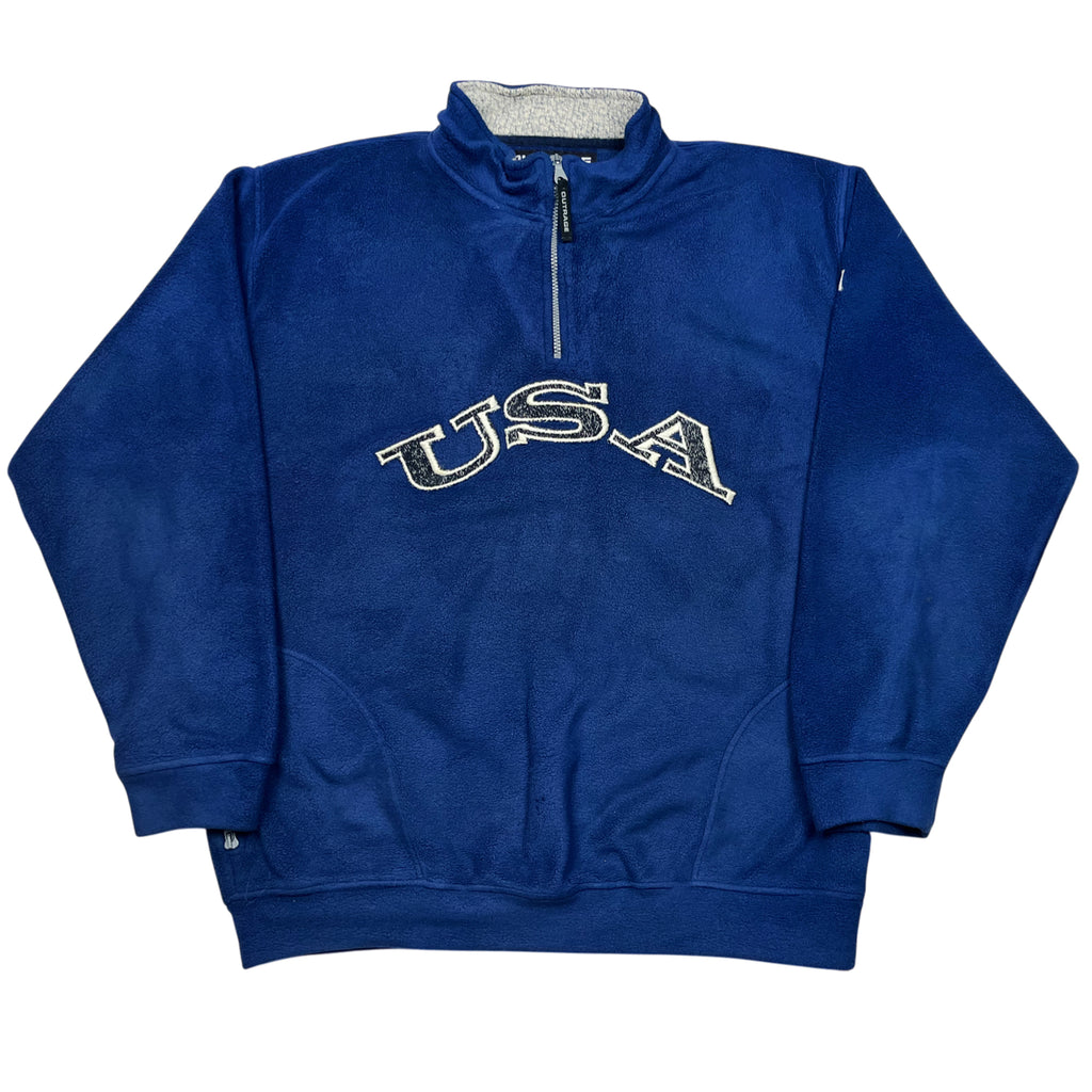 Vintage 90's Outrage USA Embroidery Fleece (XL)