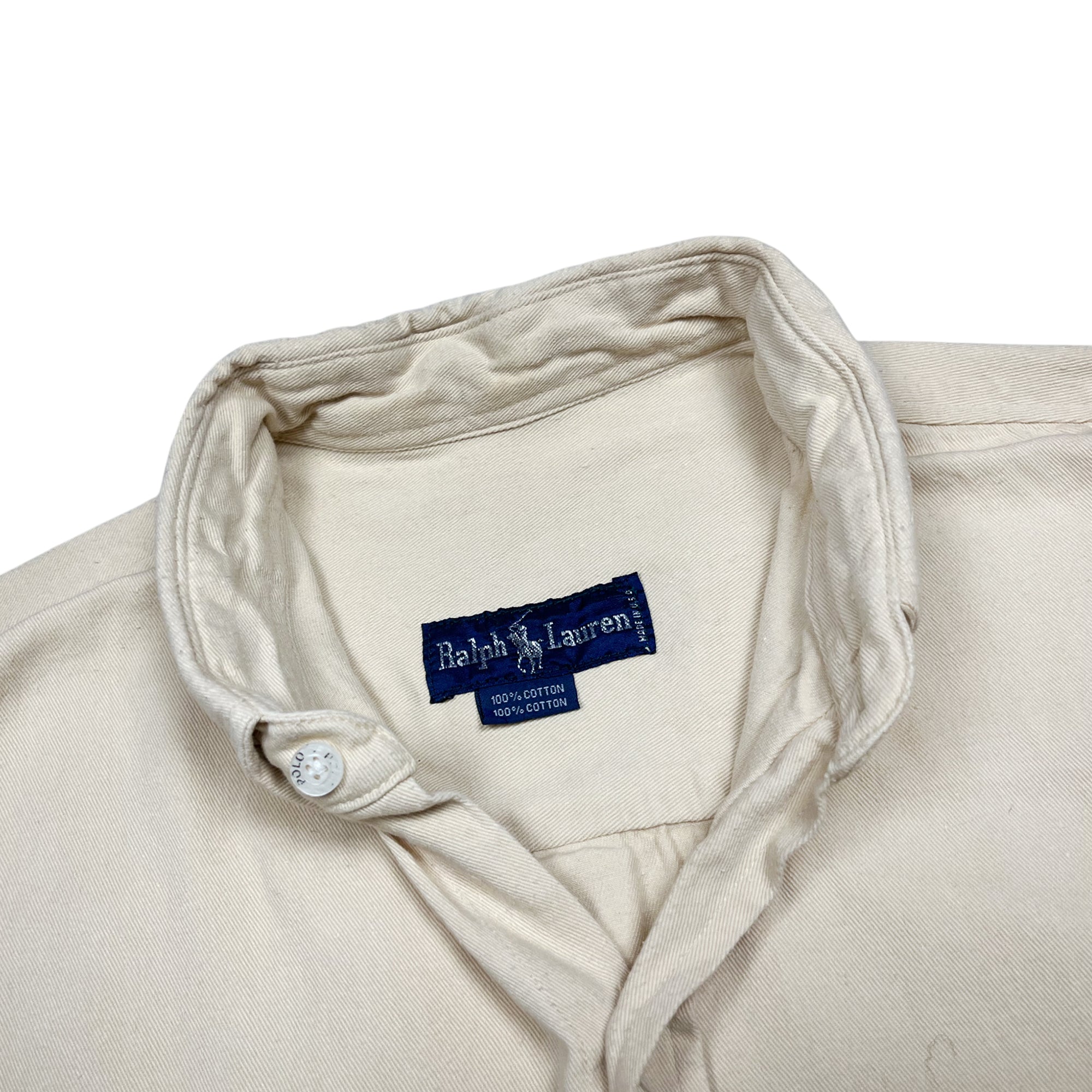 Vintage 90's Polo Ralph Lauren Heavy Cotton USA Shirt (L)