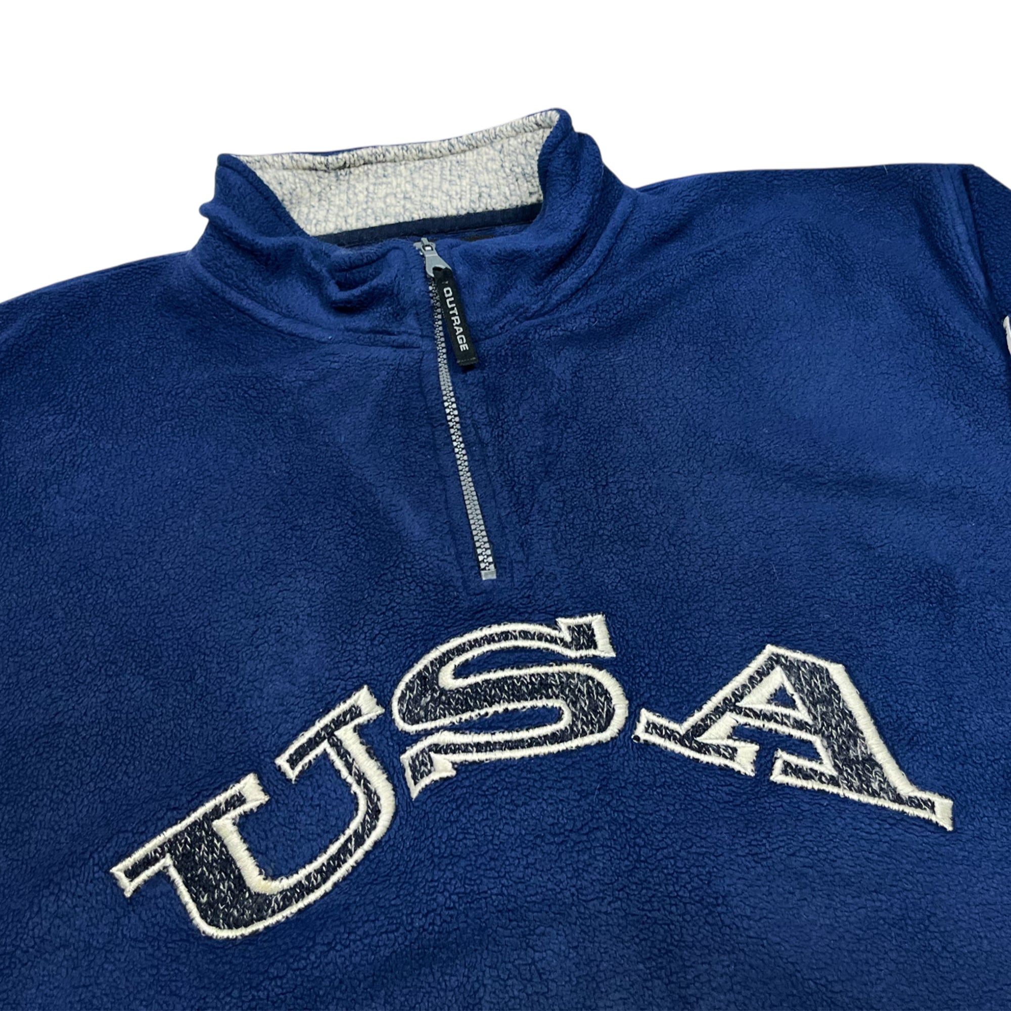 Vintage 90's Outrage USA Embroidery Fleece (XL)