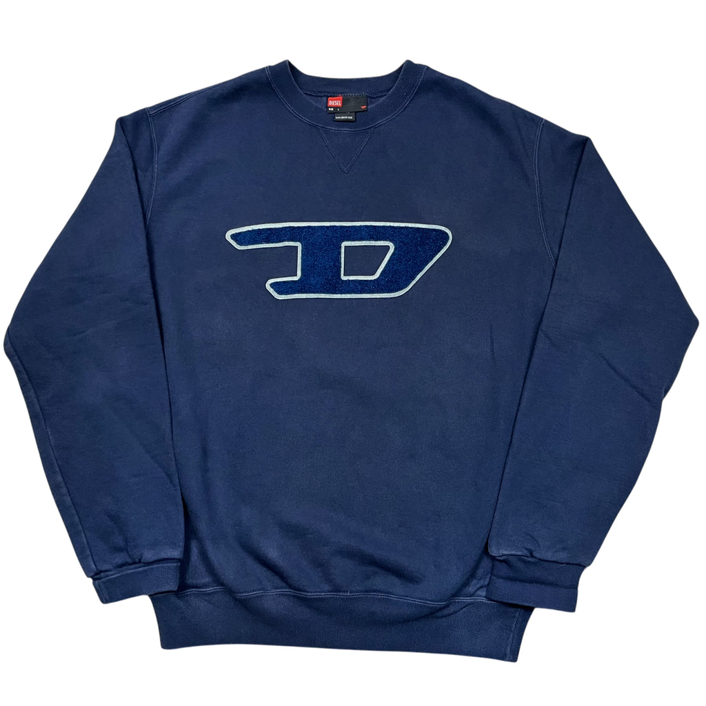 Vintage 90's Diesel Faded Embroidery Sweatshirt (L)