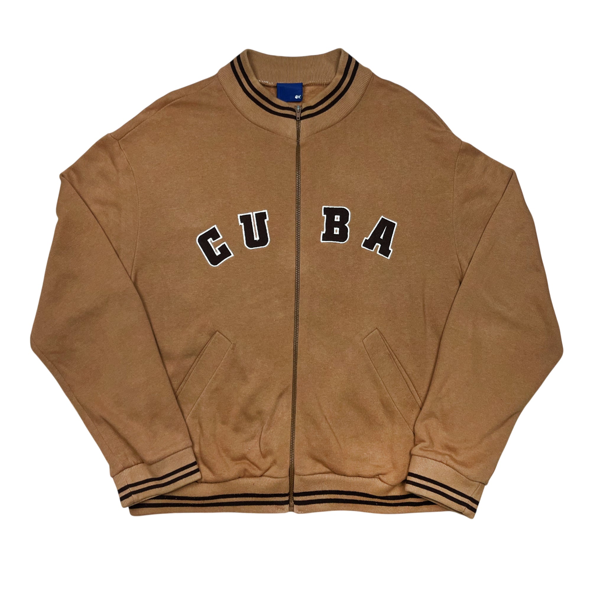 Vintage 90's Fishbone Boxy CUBA Zip Up Sweatshirt (L)